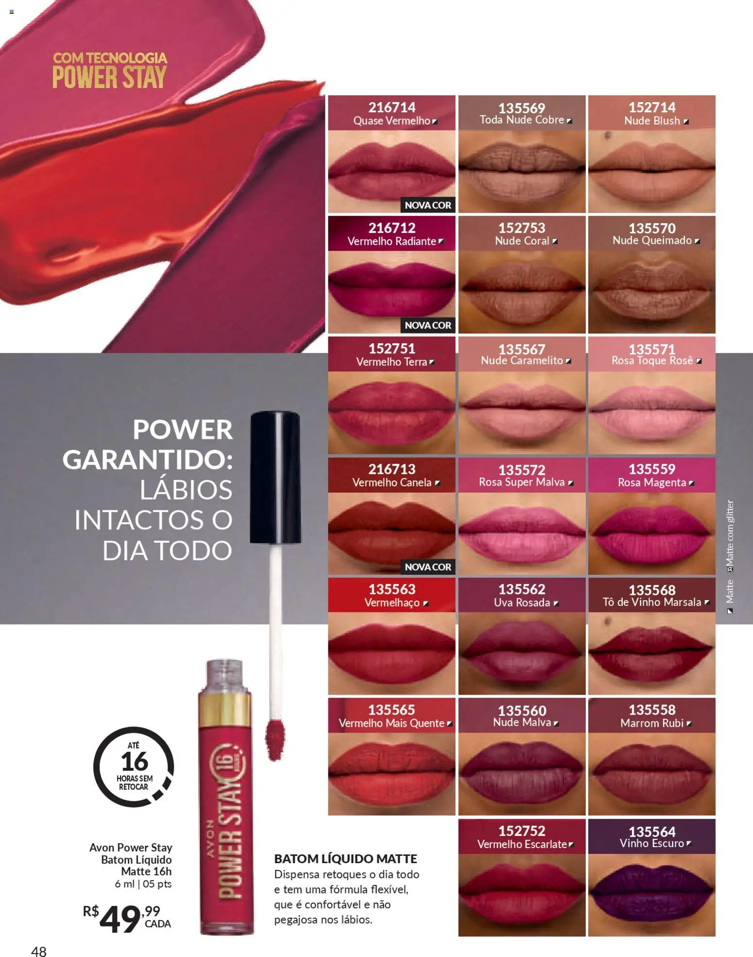 Avon Folheto - válido de 19.12.2025 | Página: 48 | Produtos: Blush, Batom, Vinho, Canela