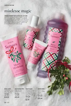 Preview of Avon weekly ads valid from 03.12.2025 | Page: 32 | Products: Peppermint, Bath, Hand cream, Cream