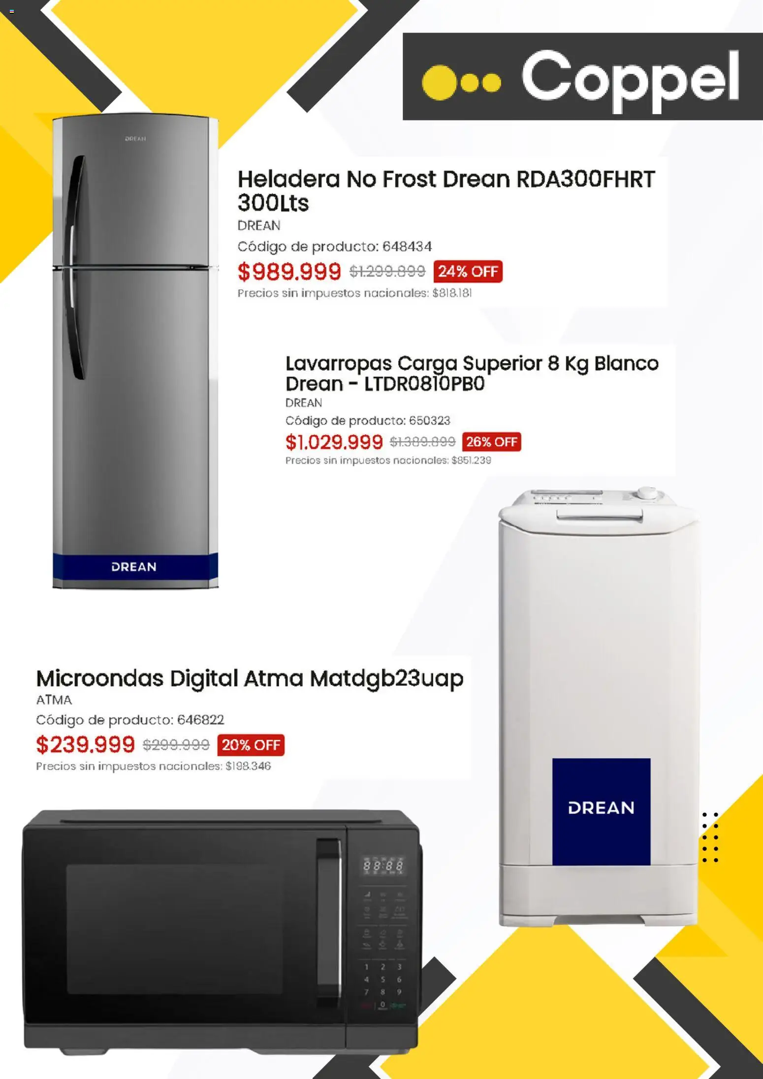 Coppel catálogo │ válido desde el 11.11.2025 | Página: 4 | Productos: Lavarropas, Heladera, Microondas