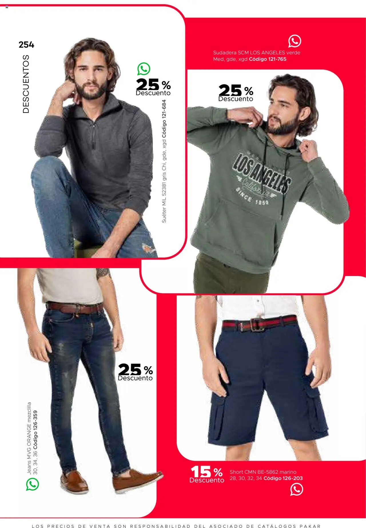 Nuevas ofertas de SC Pakar válidas en toda la República Mexicana desde el 31.01.2025. ¡Encuentra las mejores ofertas en SC Pakar catálogo Ropa! | Página: 254 | Productos: Suéter, Sudadera, Short