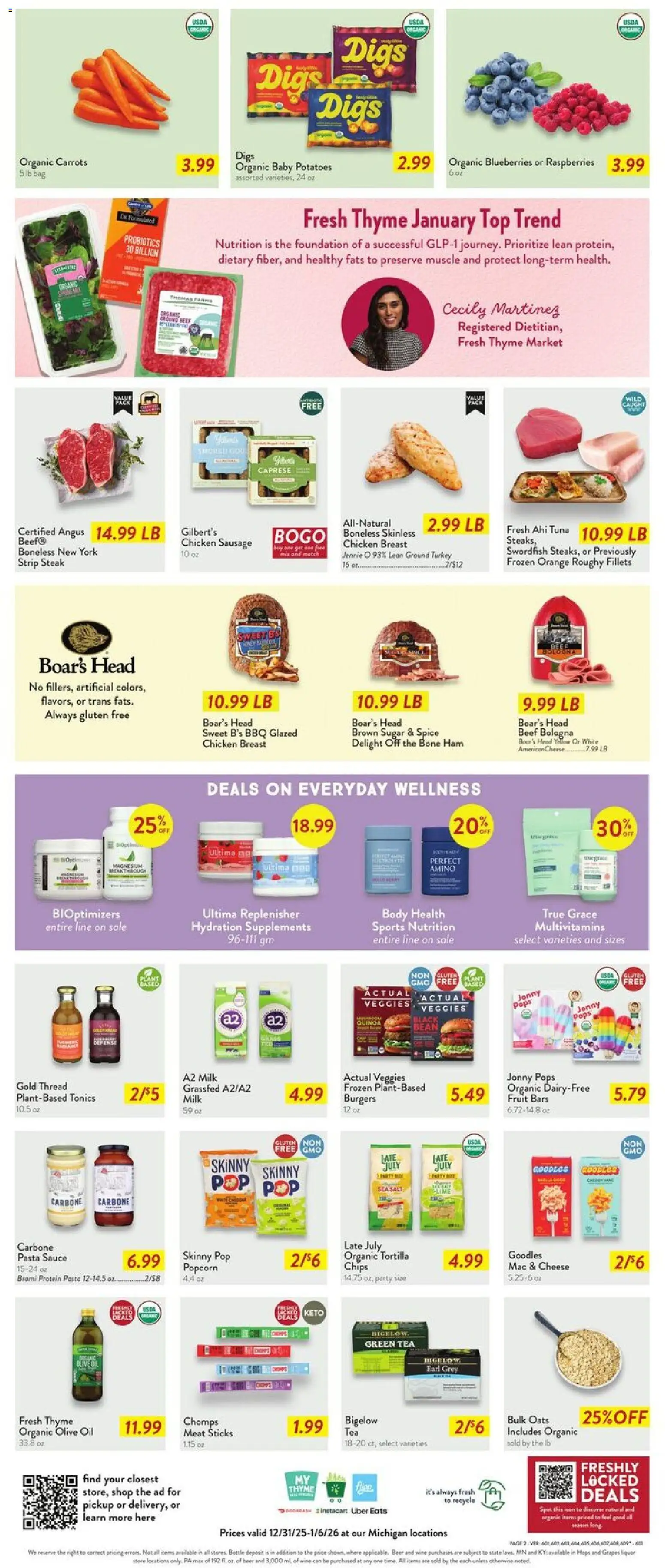 Fresh Thyme Weekly Ad - MI - valid from 31.12.2025 | Page: 4 | Products: Green Tea, Oil, Beer, Chips