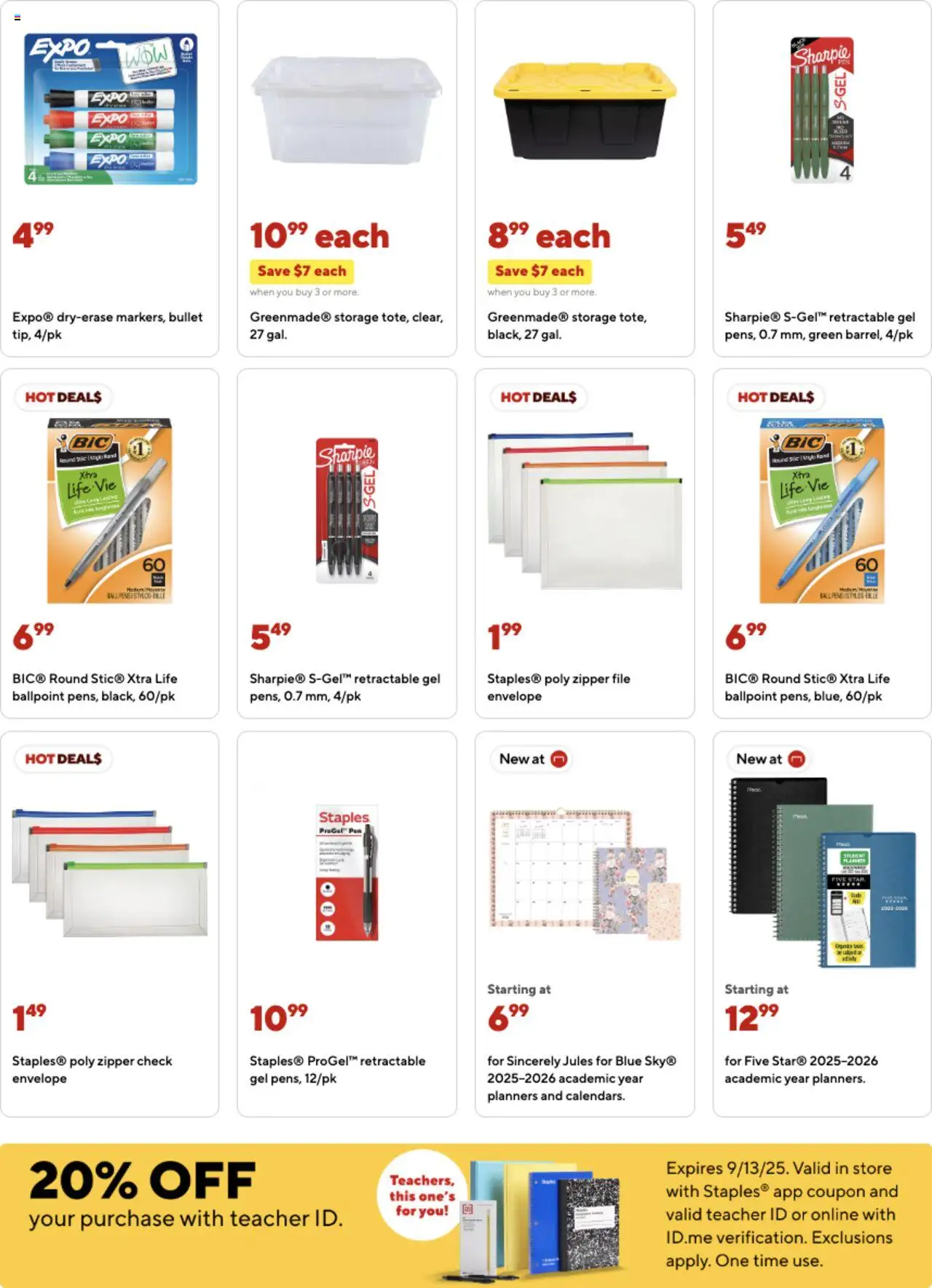 Staples Weekly Ad - valid from 07.09.2025 | Page: 3 | Products: Pen