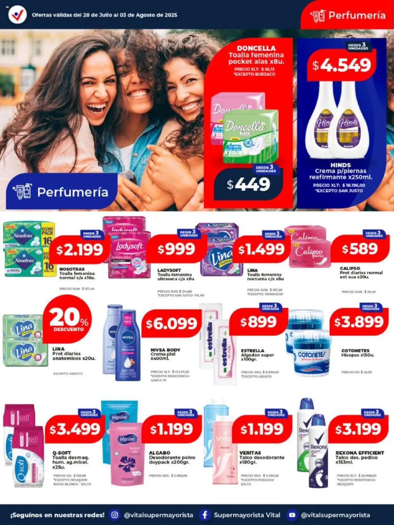 Vital ofertas - Posadas │ válido desde el 28.07.2025 | Página: 4 | Productos: Algodón, Polvo, Desodorante, Crema