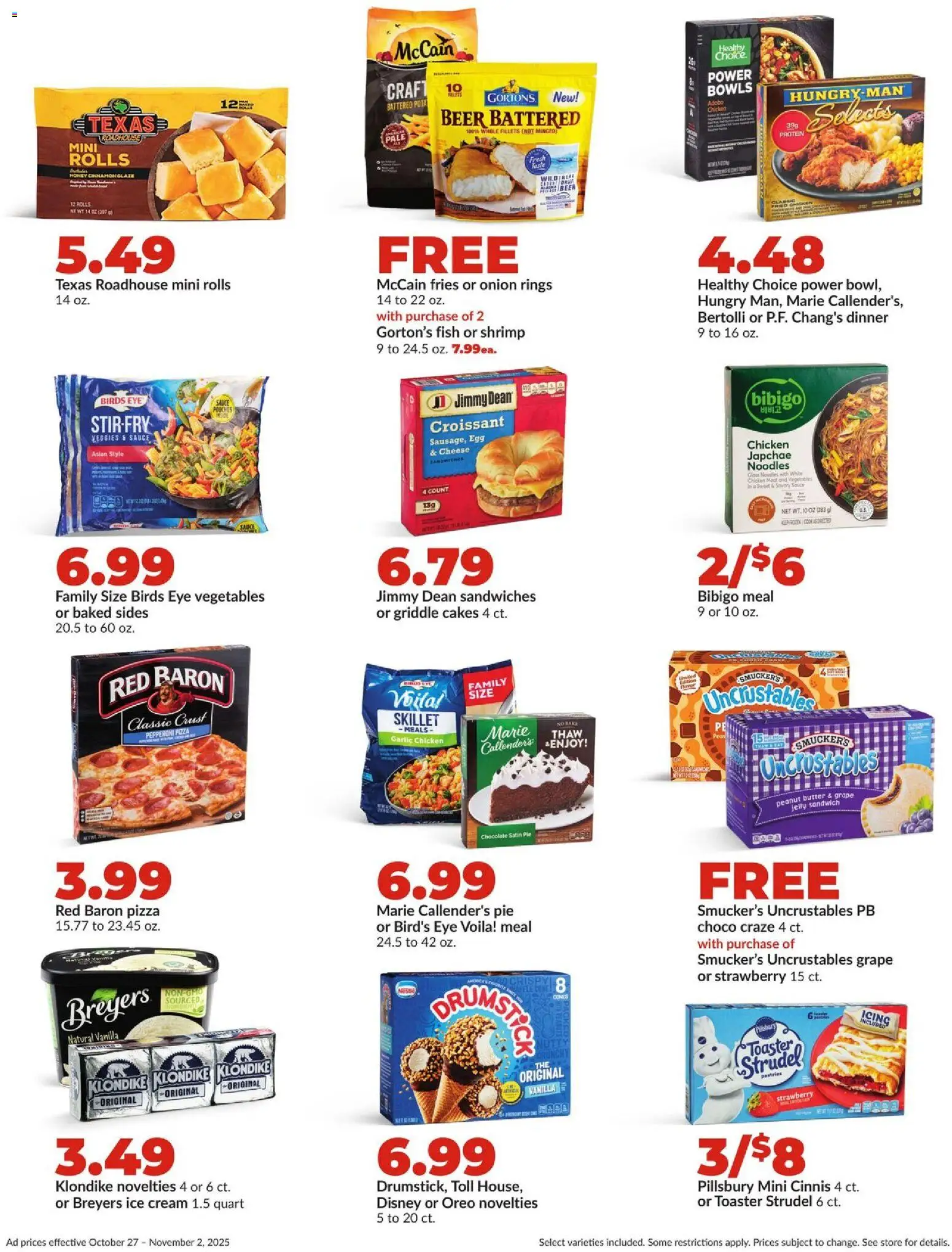 HyVee Weekly Ad - valid from 27.10.2025 | Page: 28 | Products: Griddle, Chocolate, Ice cream, Sauce