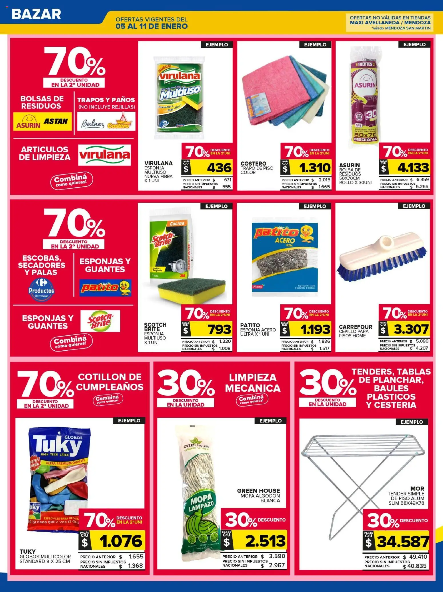 Carrefour Maxi catálogo │ válido desde el 05.01.2026 | Página: 23 | Productos: Mopa, Cepillo, Lampazo, Guantes