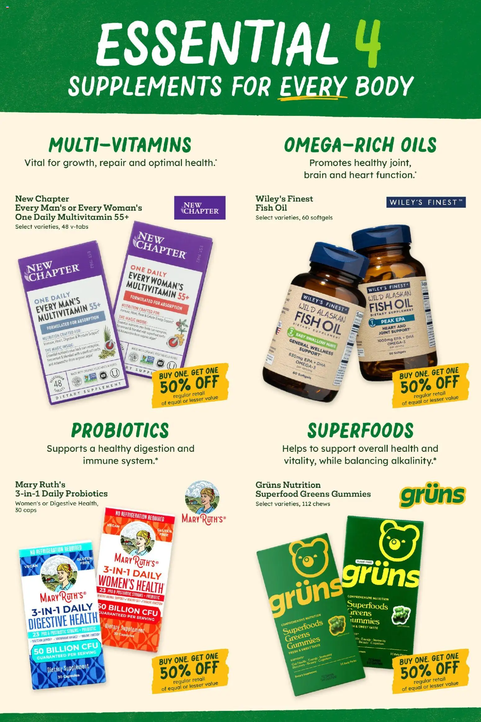 Sprouts Monthly Ad - valid from 29.10.2025 | Page: 34 | Products: Multivitamin, Fish Oil, Oil, Sugar