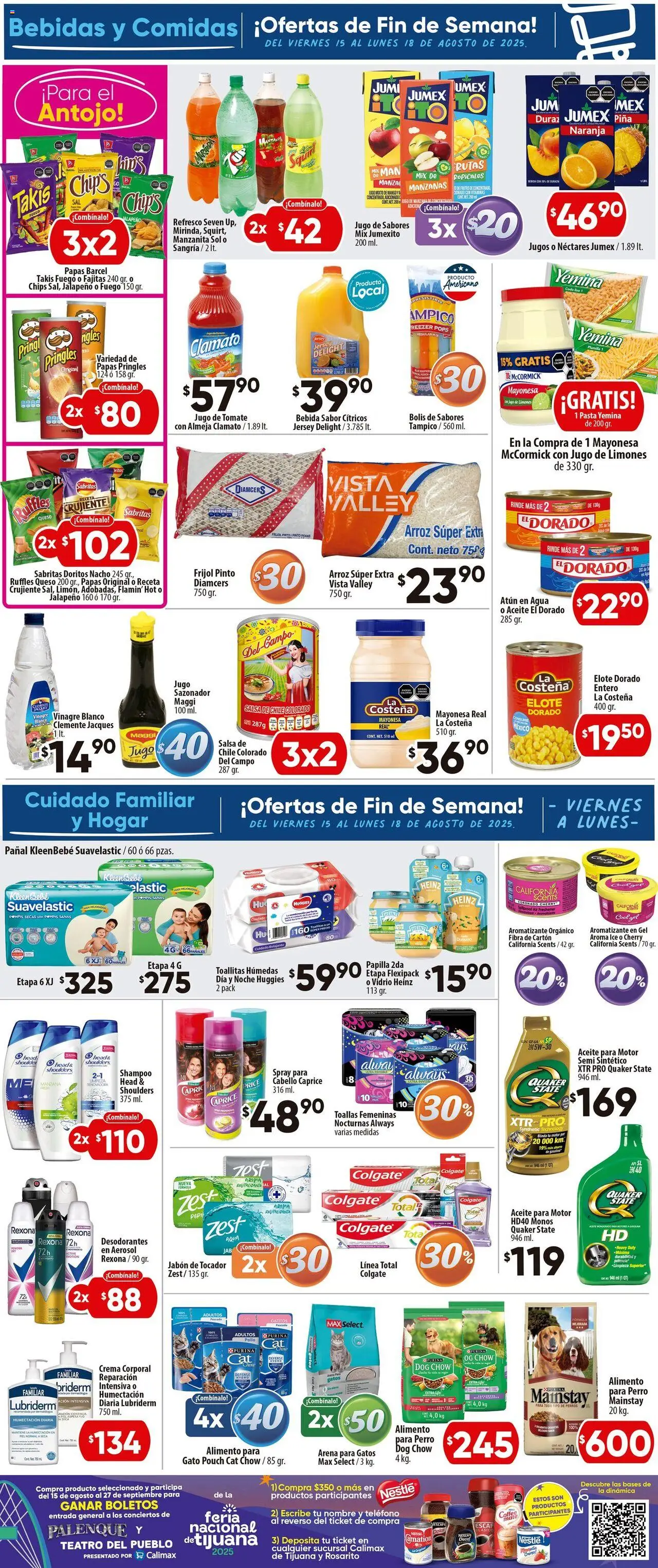 Nuevas ofertas de Calimax válidas en toda la República Mexicana desde el 15.08.2025. ¡Encuentra las mejores ofertas en Calimax - Folleto Tijuana! | Página: 5 | Productos: Tomate, Queso, Aceite, Jugo