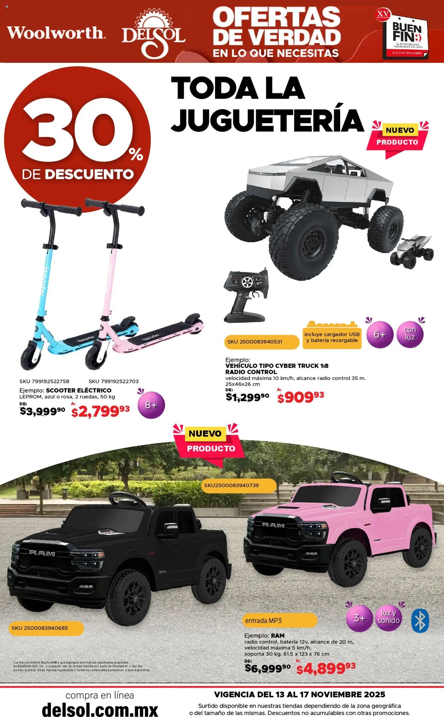 Nuevas ofertas de Del Sol y Woolworth válidas en toda la República Mexicana desde el 13.11.2025. ¡Encuentra las mejores ofertas en Del Sol y Woolworth Buen fin! | Página: 4 | Productos: Usb, Radio, Mp3, Batería