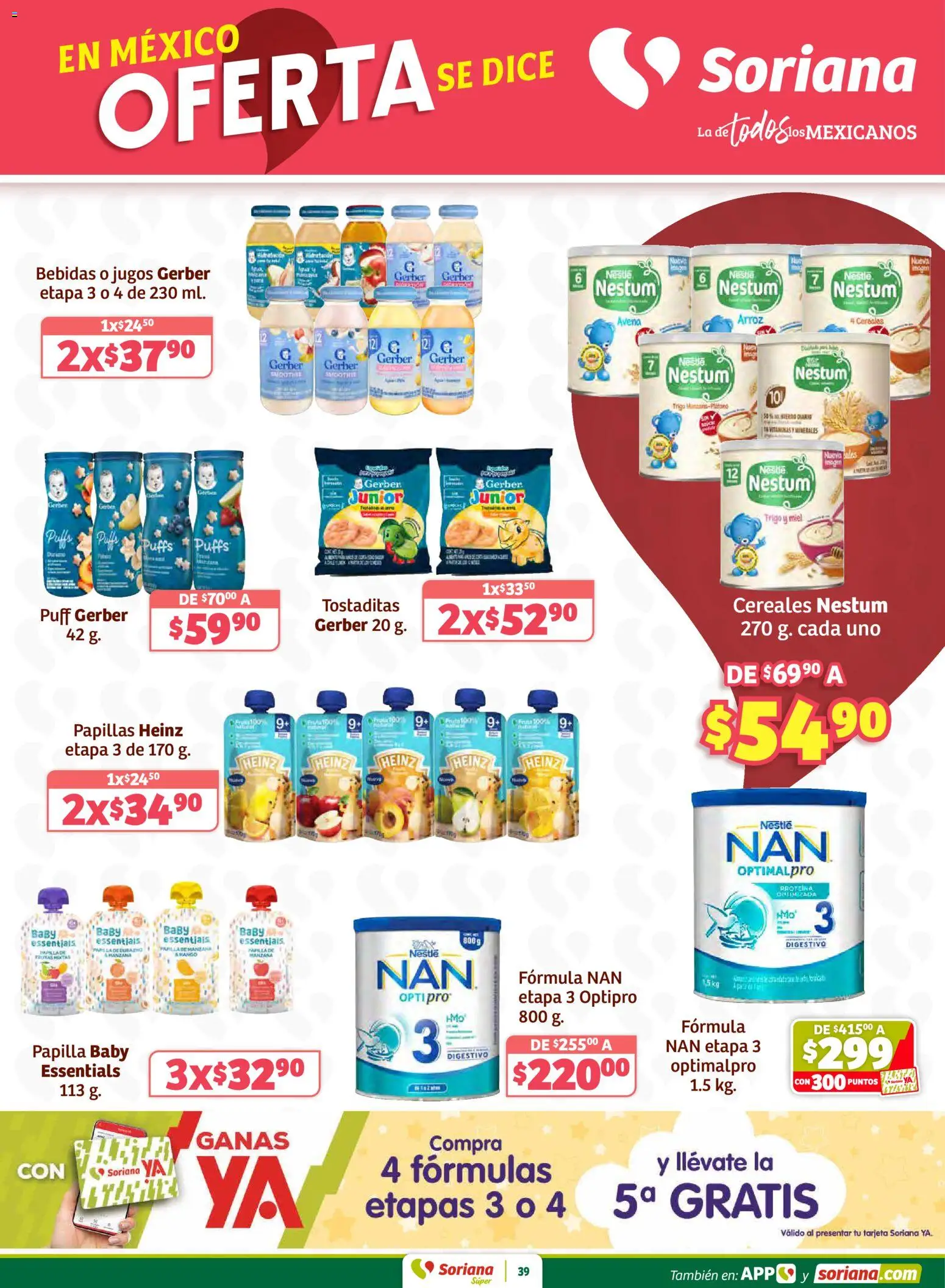 Nuevas ofertas de Soriana válidas en toda la República Mexicana desde el 26.02.2026. ¡Encuentra las mejores ofertas en Soriana - Preciazazaso Súper: Coah, Dur, NL, SLP, Tamps, Zac! | Página: 39 | Productos: Avena, Manzana, Arroz, Cereales