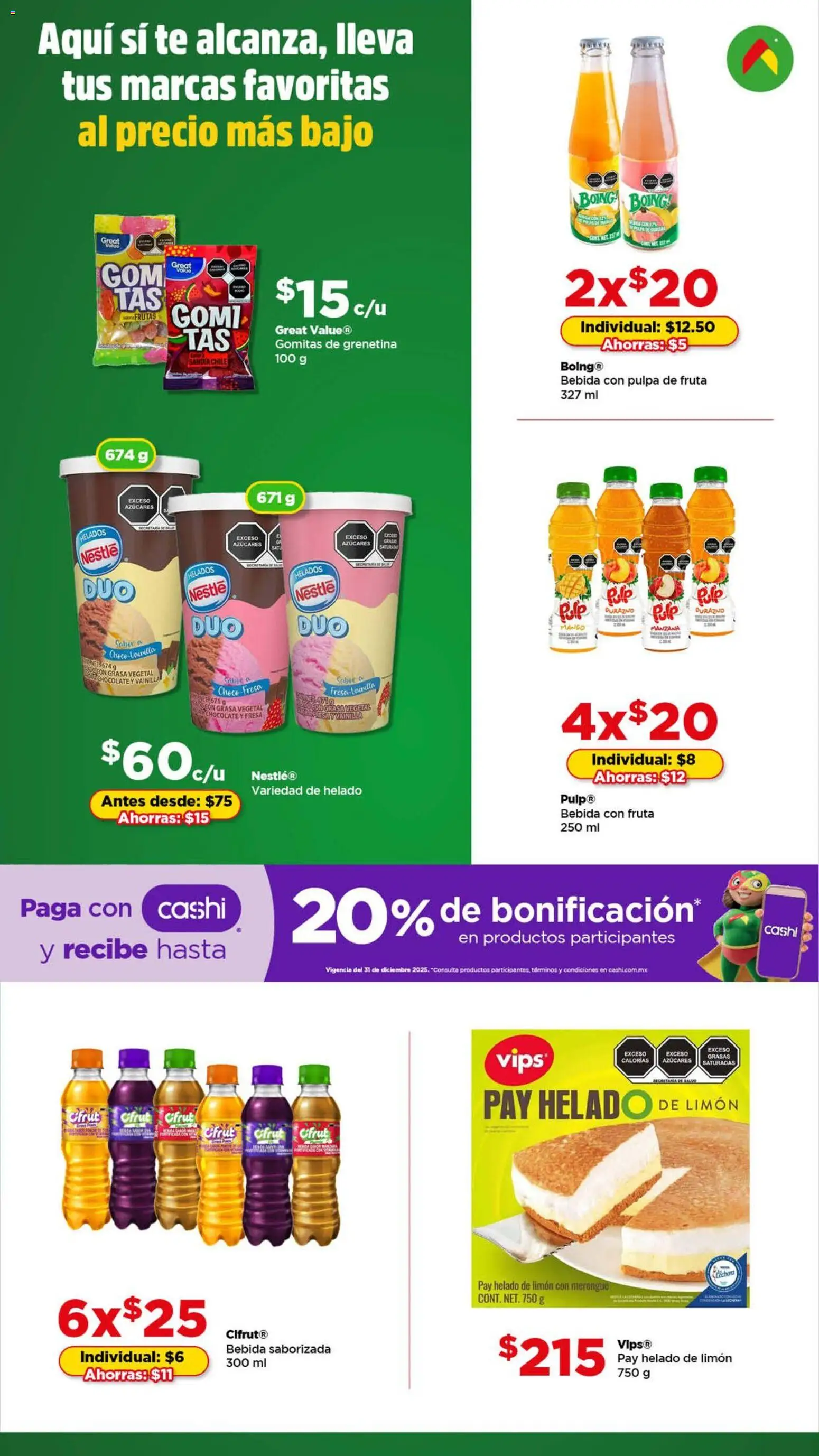 Nuevas ofertas de Bodega Aurrerá válidas en toda la República Mexicana desde el 20.11.2025. ¡Encuentra las mejores ofertas en Bodega Aurrerá folleto Aquí Si te alcanza! | Página: 6 | Productos: Fresa, Durazno, Limón, Mango