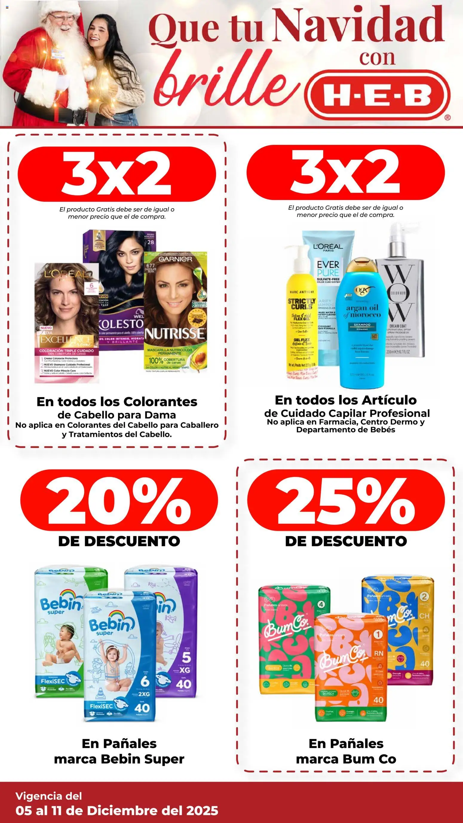 Nuevas ofertas de H-E-B válidas en toda la República Mexicana desde el 05.12.2025. ¡Encuentra las mejores ofertas en H-E-B folleto! | Página: 7 | Productos: Pañales, Mascarilla