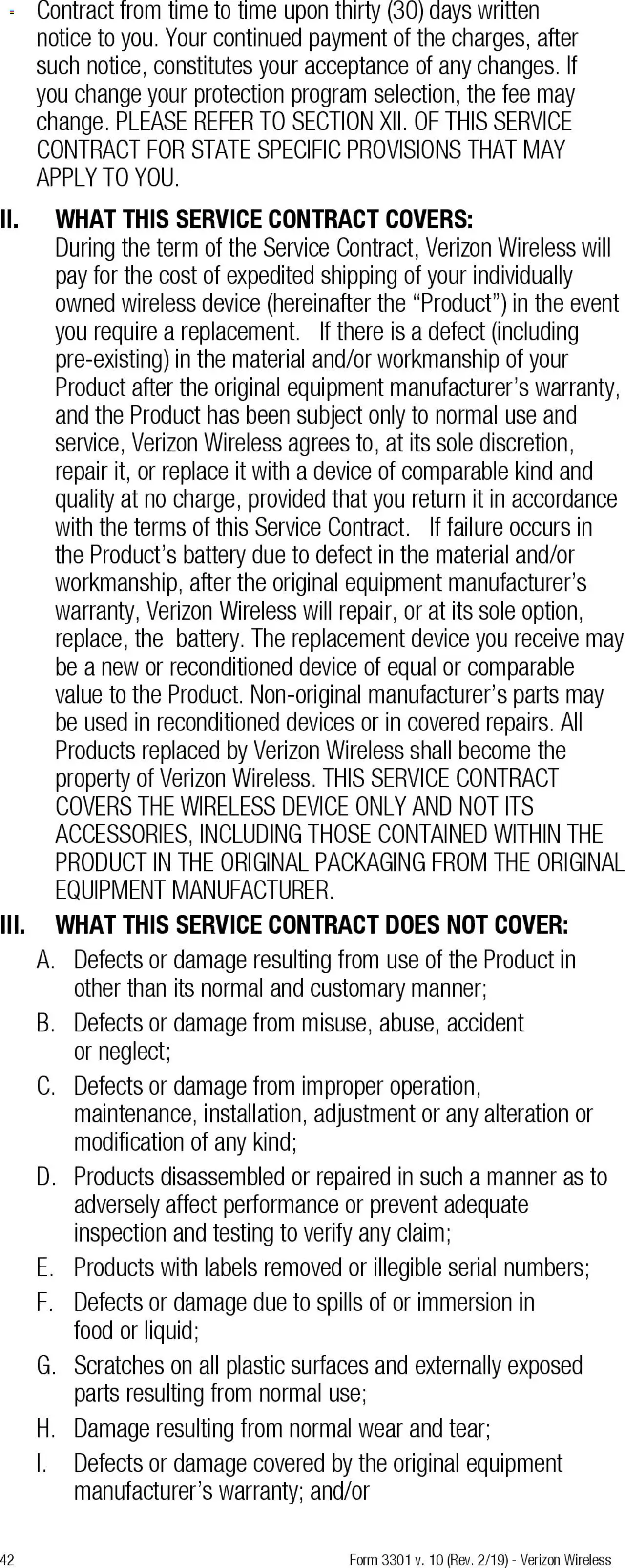 Verizon - Total Mobile Protection for Business and Multi-Devices for Business - valid from 13.03.2025 | Page: 42 | Products: Battery
