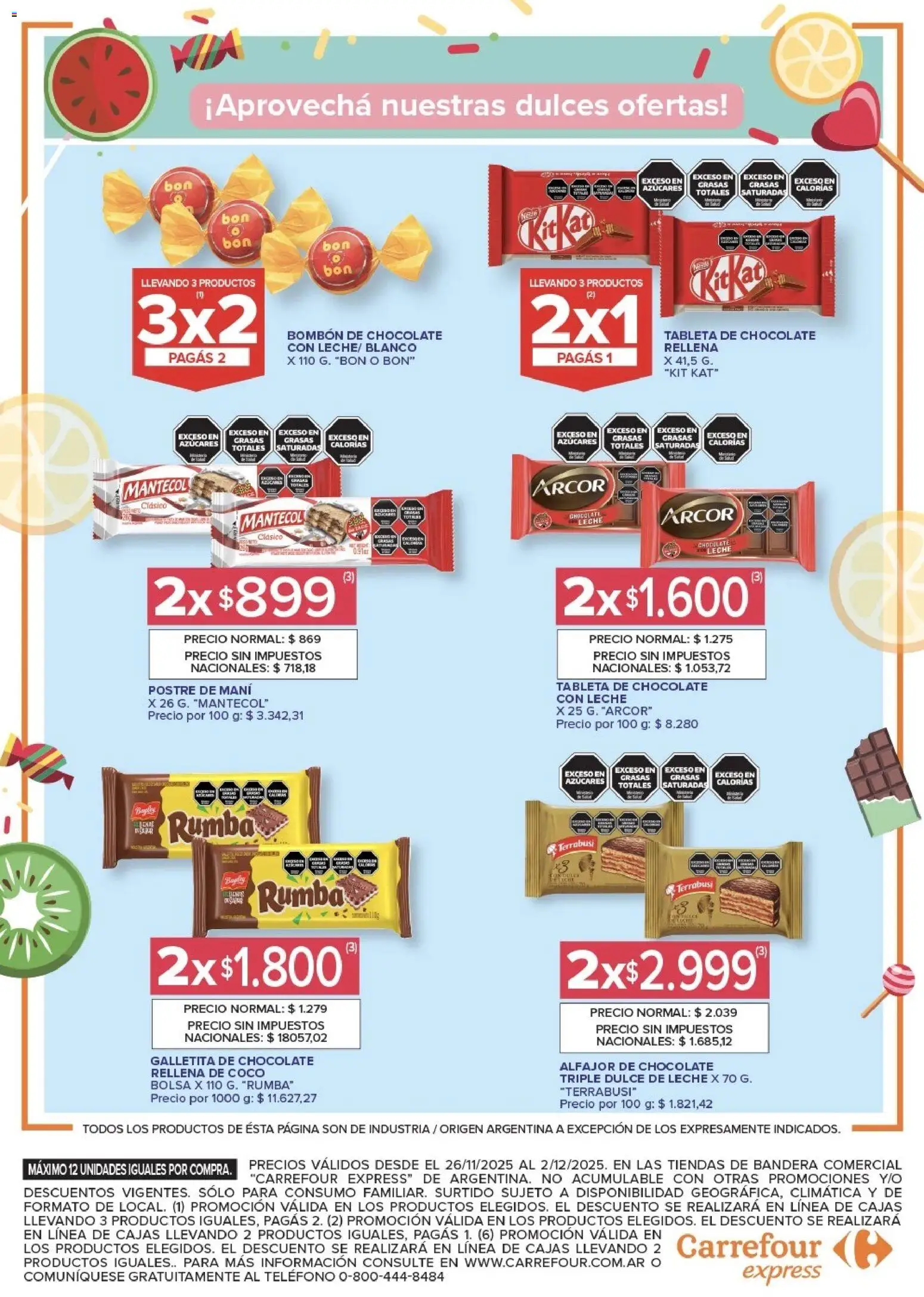 Carrefour ofertas │ válido desde el 26.11.2025 | Página: 4 | Productos: Teléfono, Bolsa, Dulce de leche, Leche