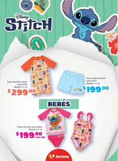 Vista previa de Soriana Especial Stitch Híper, nuevo folleto de la tienda, válido en México a partir del 26.03.2026 | Página: 3 | Productos: Traje, Traje de baño, Short, Baño