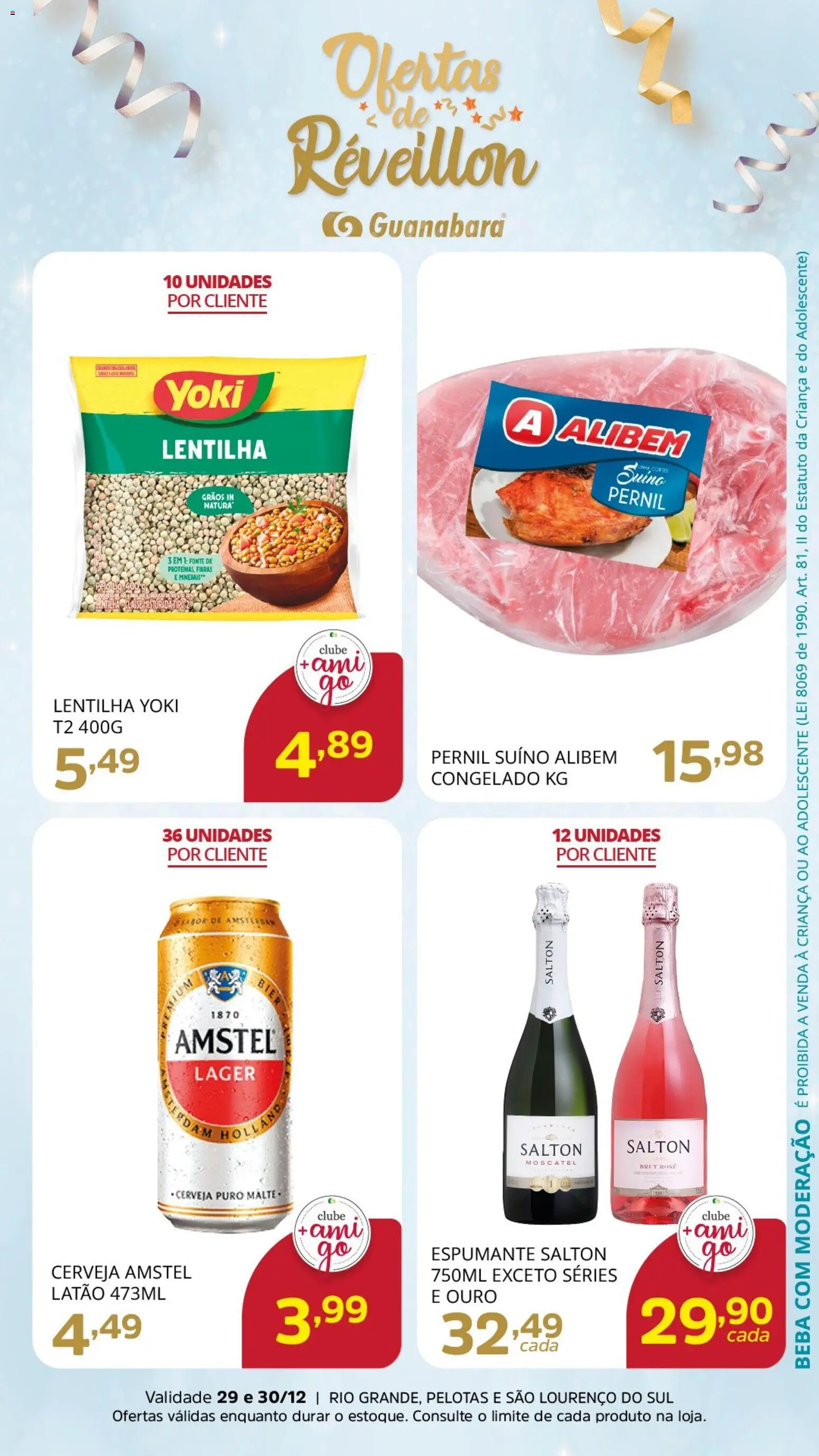 Supermercado Guanabara Folheto - válido de 29.12.2025 | Página: 2 | Produtos: Lentilha, Espumante, Pernil, Cerveja