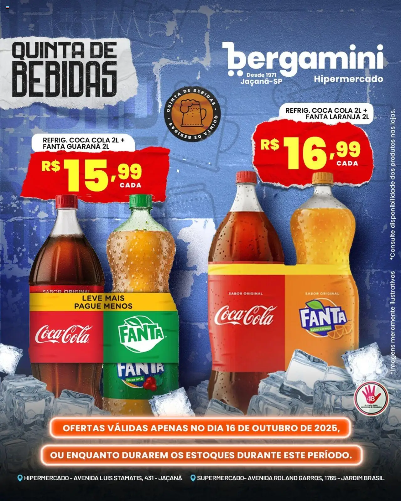 Supermercado Bergamini Folheto - válido de 16.10.2025 | Página: 4 | Produtos: Guaraná, Fanta, Cola