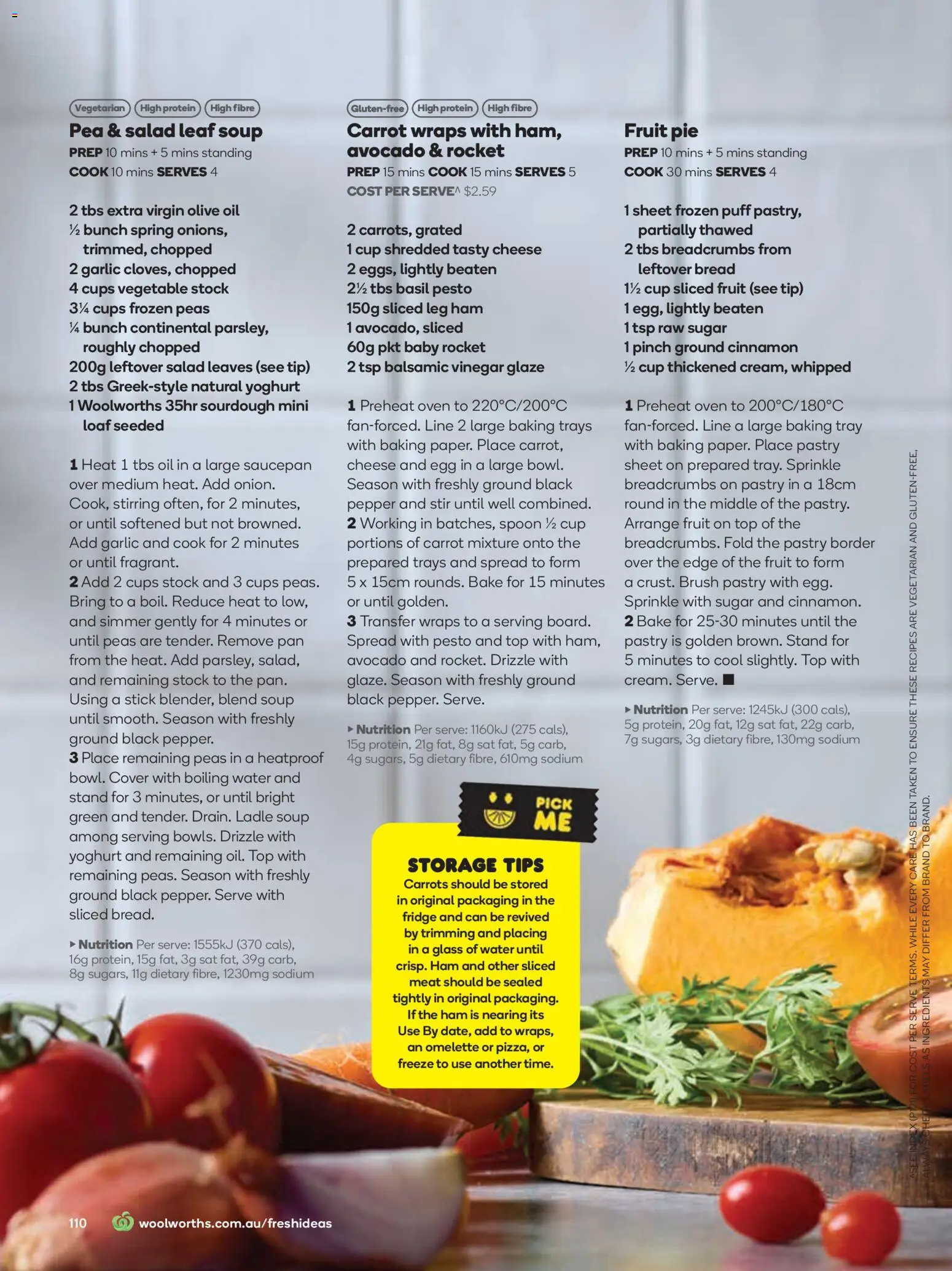 Woolworths catalogue - valid from 01.04.2026 | Page: 110 | Products: Pastry, Rocket, Water, Sugar