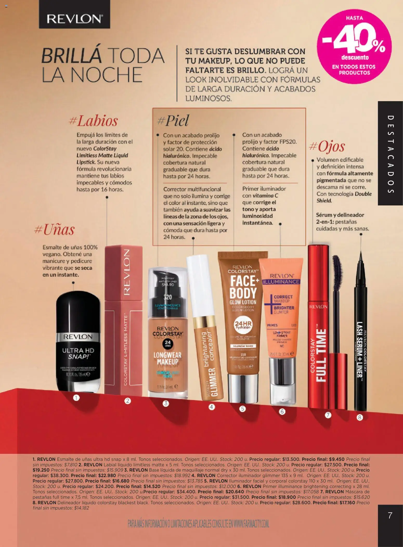 Farmacity catálogo │ válido desde el 09.04.2026 | Página: 7 | Productos: Maquillaje, Iluminador, Serum, Máscara