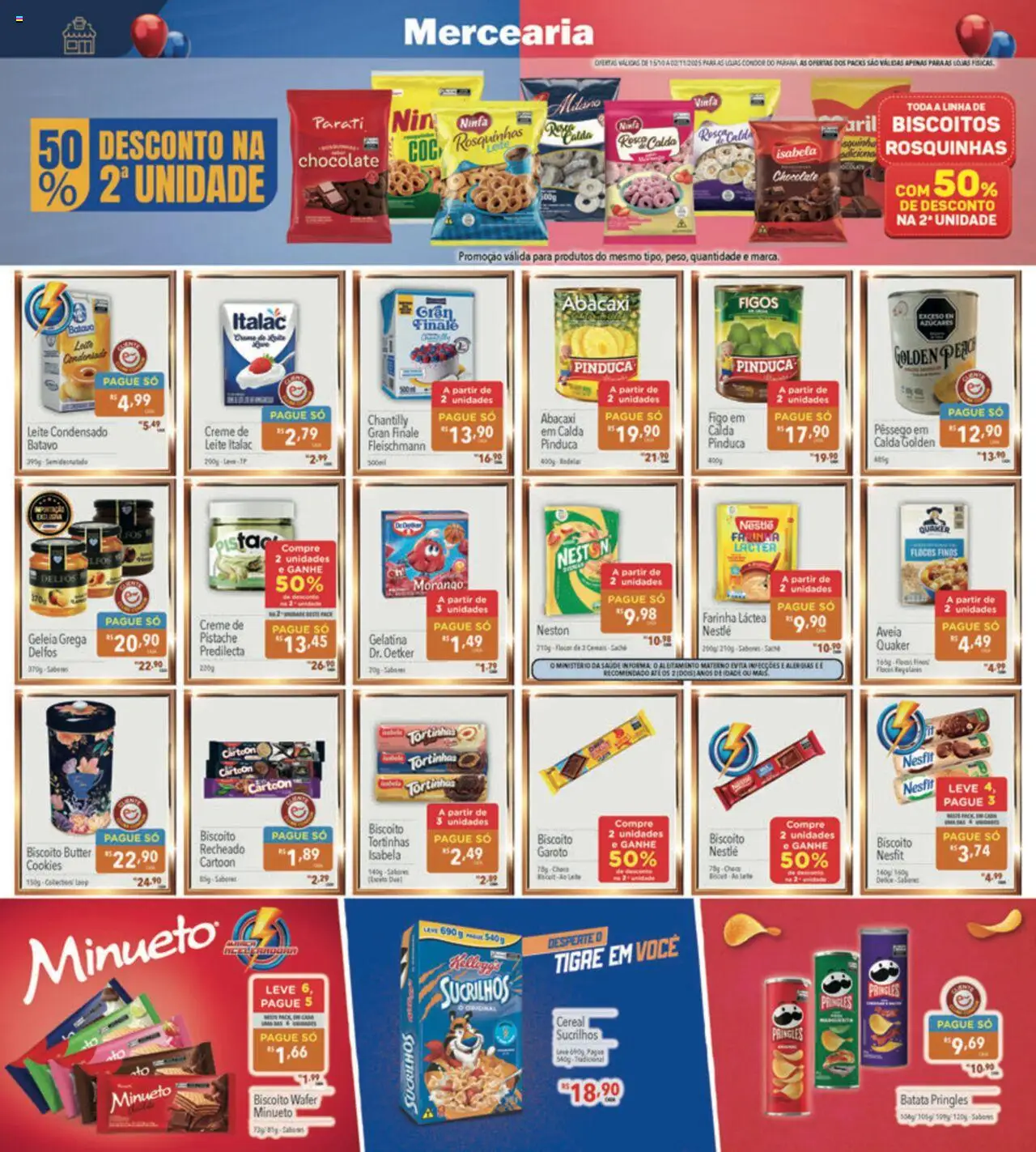 Supermercados Condor Folheto - válido de 15.10.2025 | Página: 12 | Produtos: Pistache, Leite, Biscoitos, Leite condensado