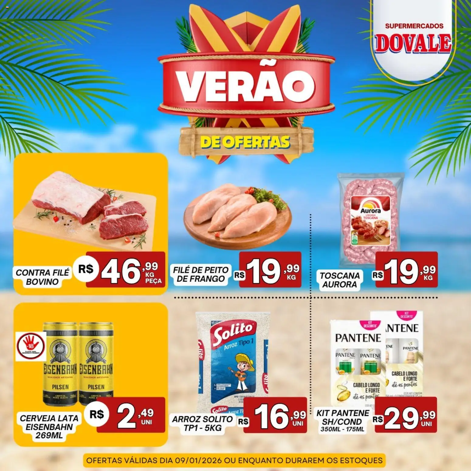 Dovale Folheto - válido de 09.01.2026 | Página: 1 | Produtos: Porta, Contra filé, Eisenbahn, Frango