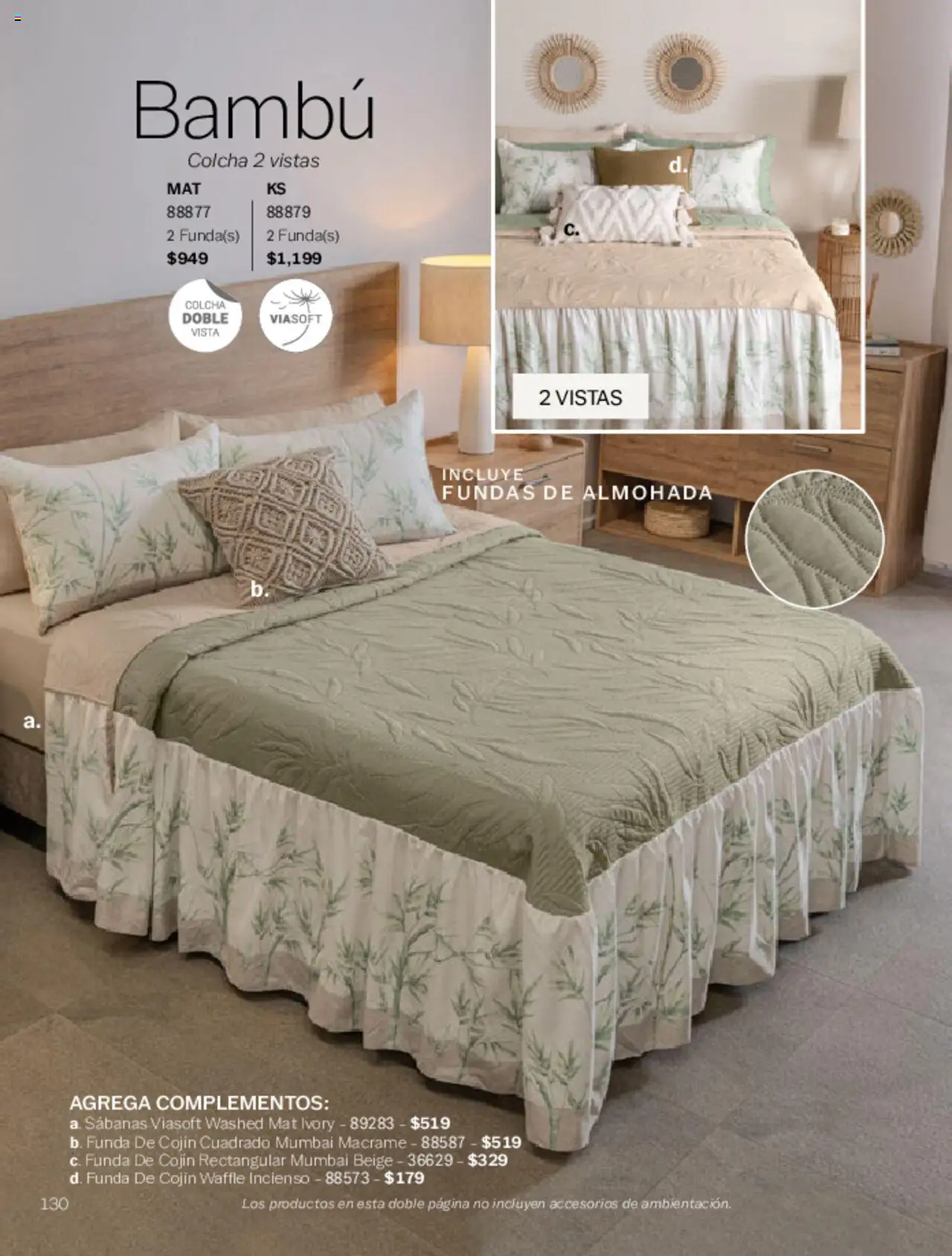 Nuevas ofertas de Vianney válidas en toda la República Mexicana desde el 07.03.2025. ¡Encuentra las mejores ofertas en Vianney catálogo Primavera! | Página: 132 | Productos: Funda, Almohada, Sabanas