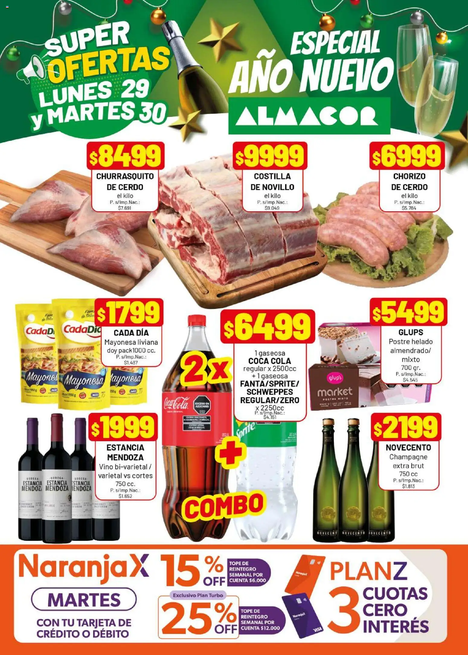 Almacor catálogo │ válido desde el 26.12.2025 | Página: 8 | Productos: Gaseosa, Champagne, Chorizo, Cerdo