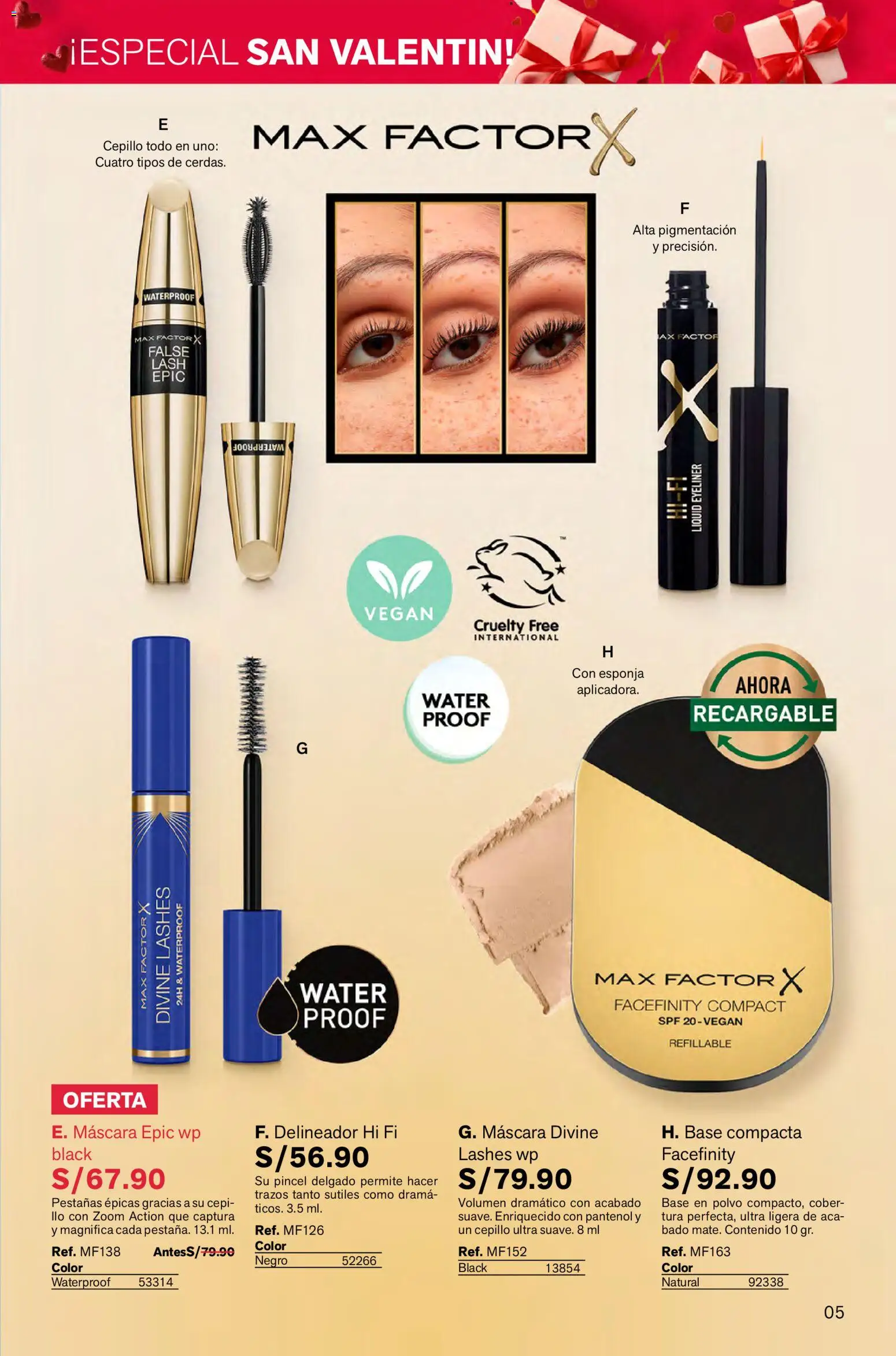 Catálogo Leonisa válido desde 16.01.2026 | Página: 5 | Productos: Máscara, Delineador, Pincel, Polvo