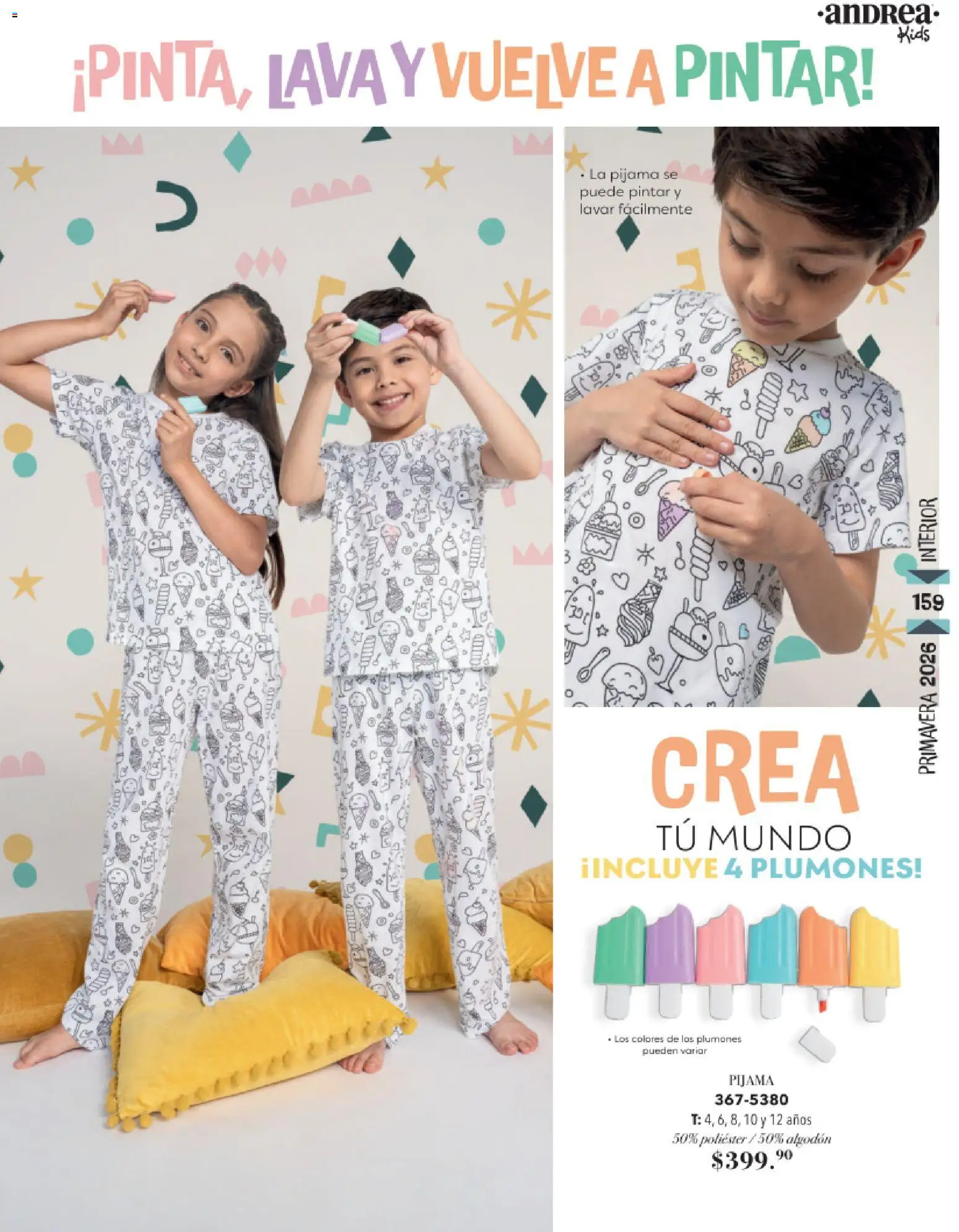 Nuevas ofertas de Andrea válidas en toda la República Mexicana desde el 25.01.2026. ¡Encuentra las mejores ofertas en Andrea catálogo Infantil! | Página: 115 | Productos: Pijama, Algodón