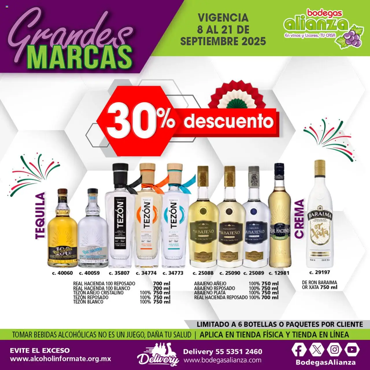 Nuevas ofertas de Bodegas Alianza válidas en toda la República Mexicana desde el 08.09.2025. ¡Encuentra las mejores ofertas en Bodegas Alianza - Catálogo Grandes Marcas! | Página: 2 | Productos: Crema, Tequila