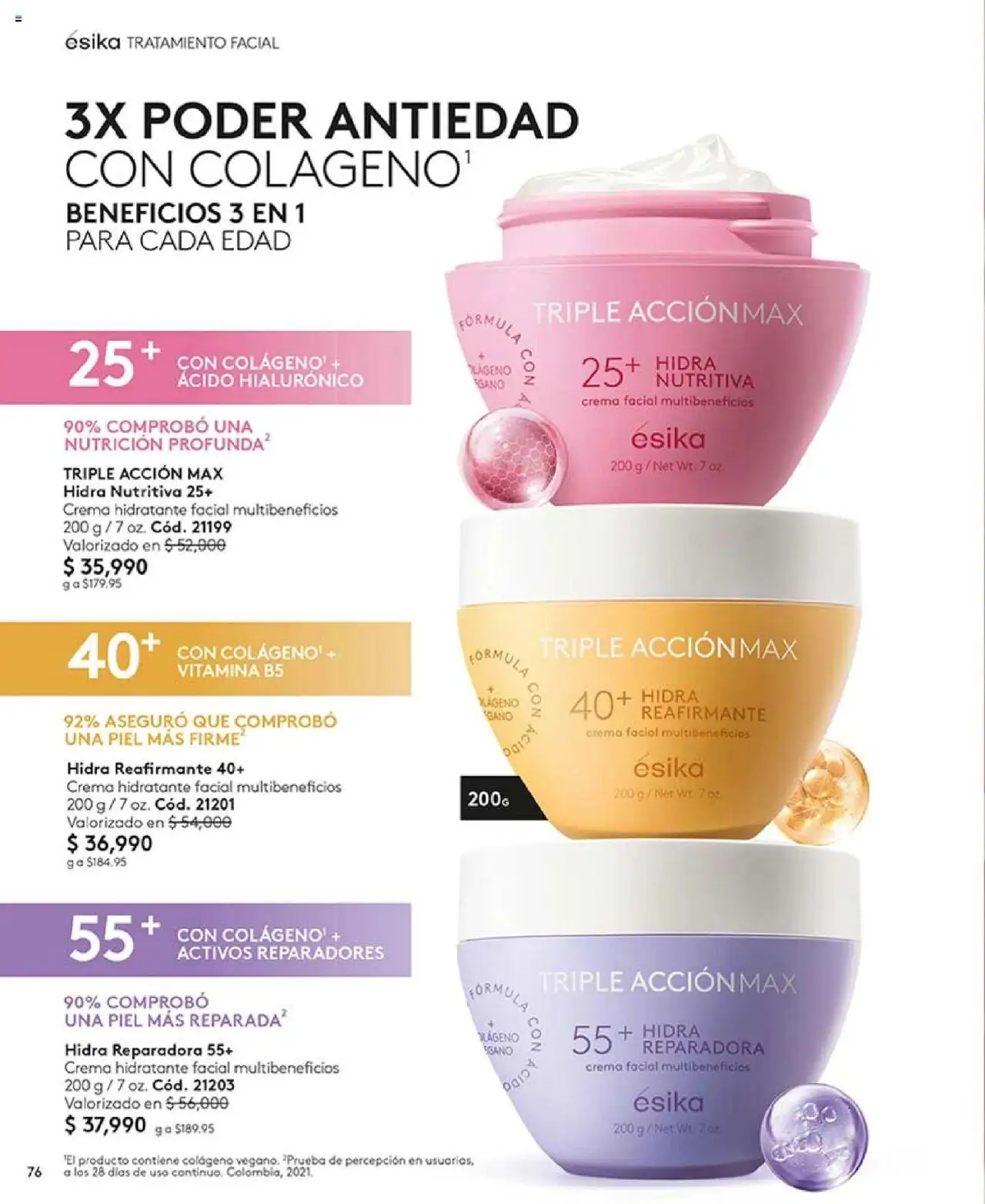 Ésika revista - valida desde el 16.06.2025 | Página: 76 | Productos: Crema