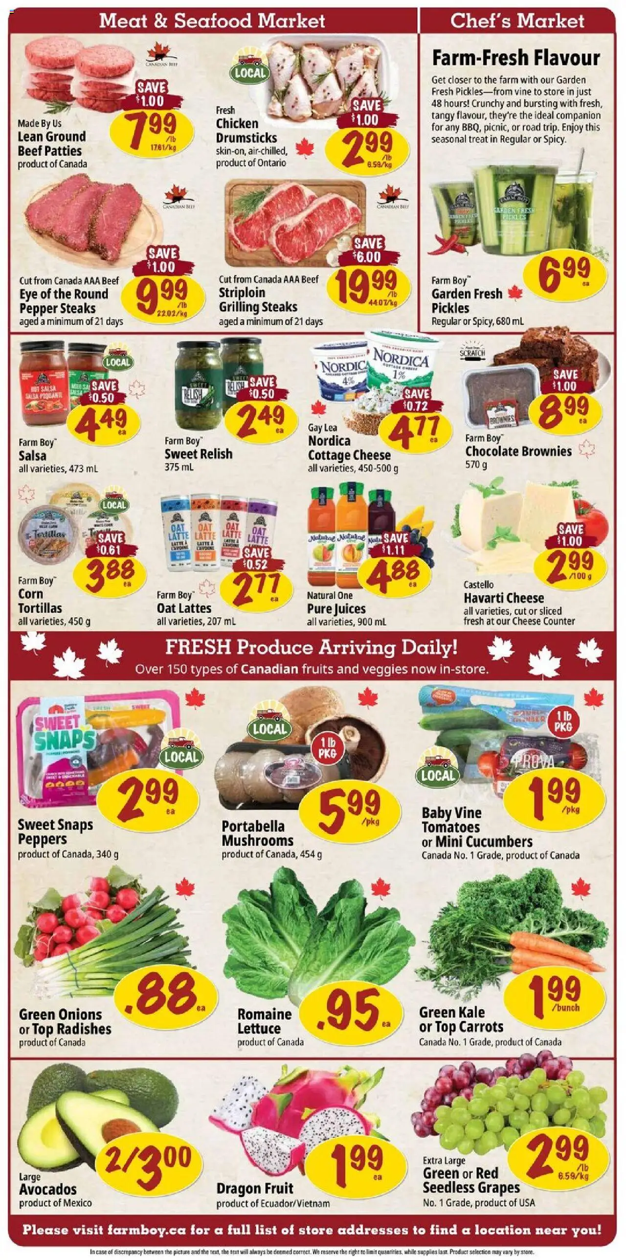 Farm Boy flyer valid from 21.08.2025 | Page: 2 | Products: Beef, Cucumbers, Case, Chocolate