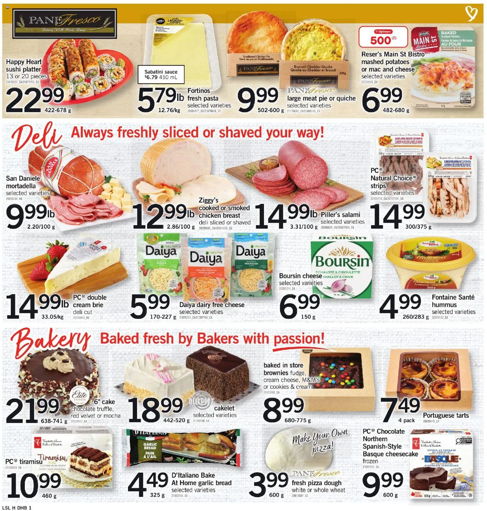 Loblaws flyer valid from 12.02.2026 | Page: 5 | Products: Cream, Bakery, Chocolate, Salami