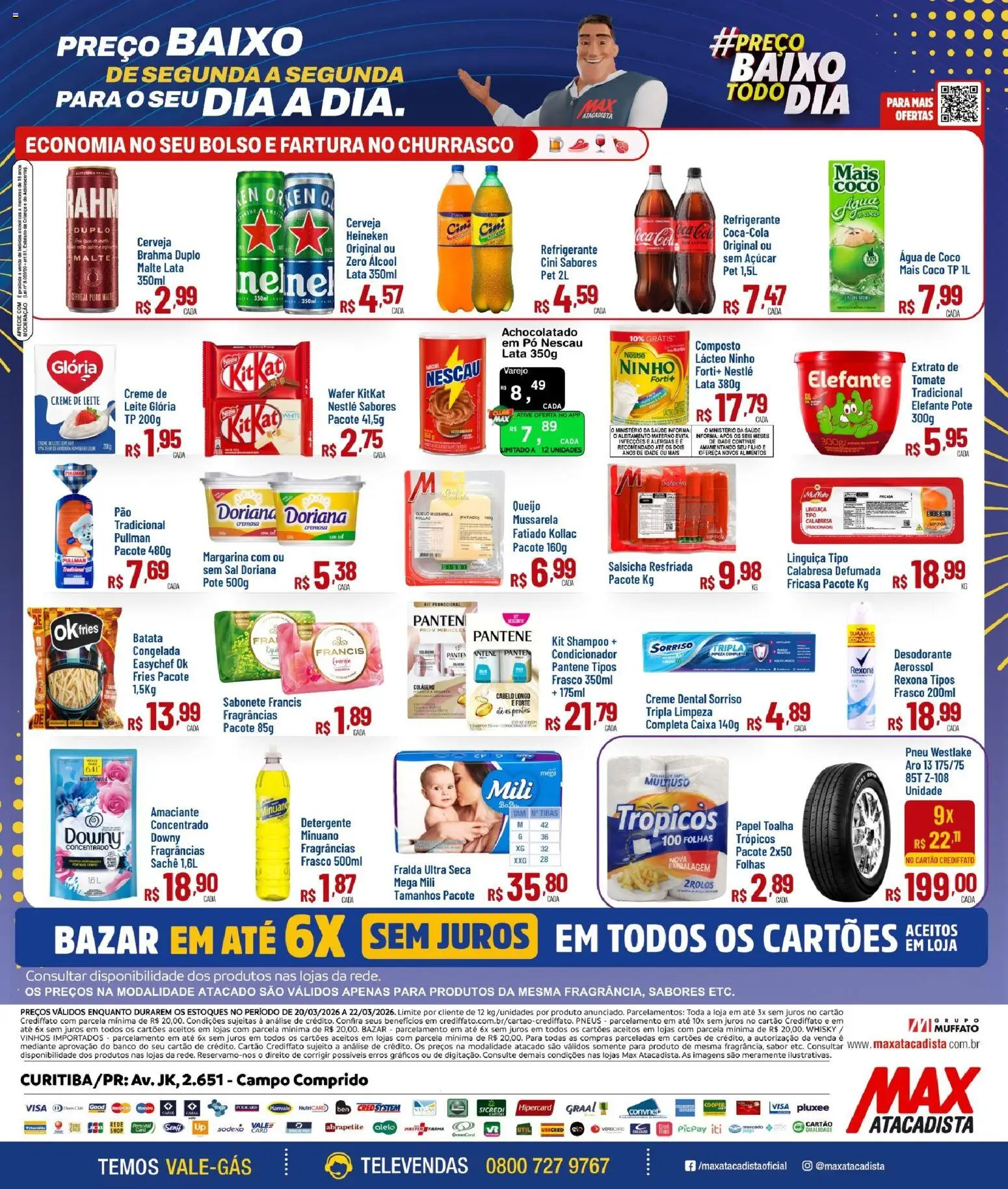Max Atacadista Folheto - válido de 20.03.2026 | Página: 2 | Produtos: Achocolatado, Queijo, Rexona, Refrigerante
