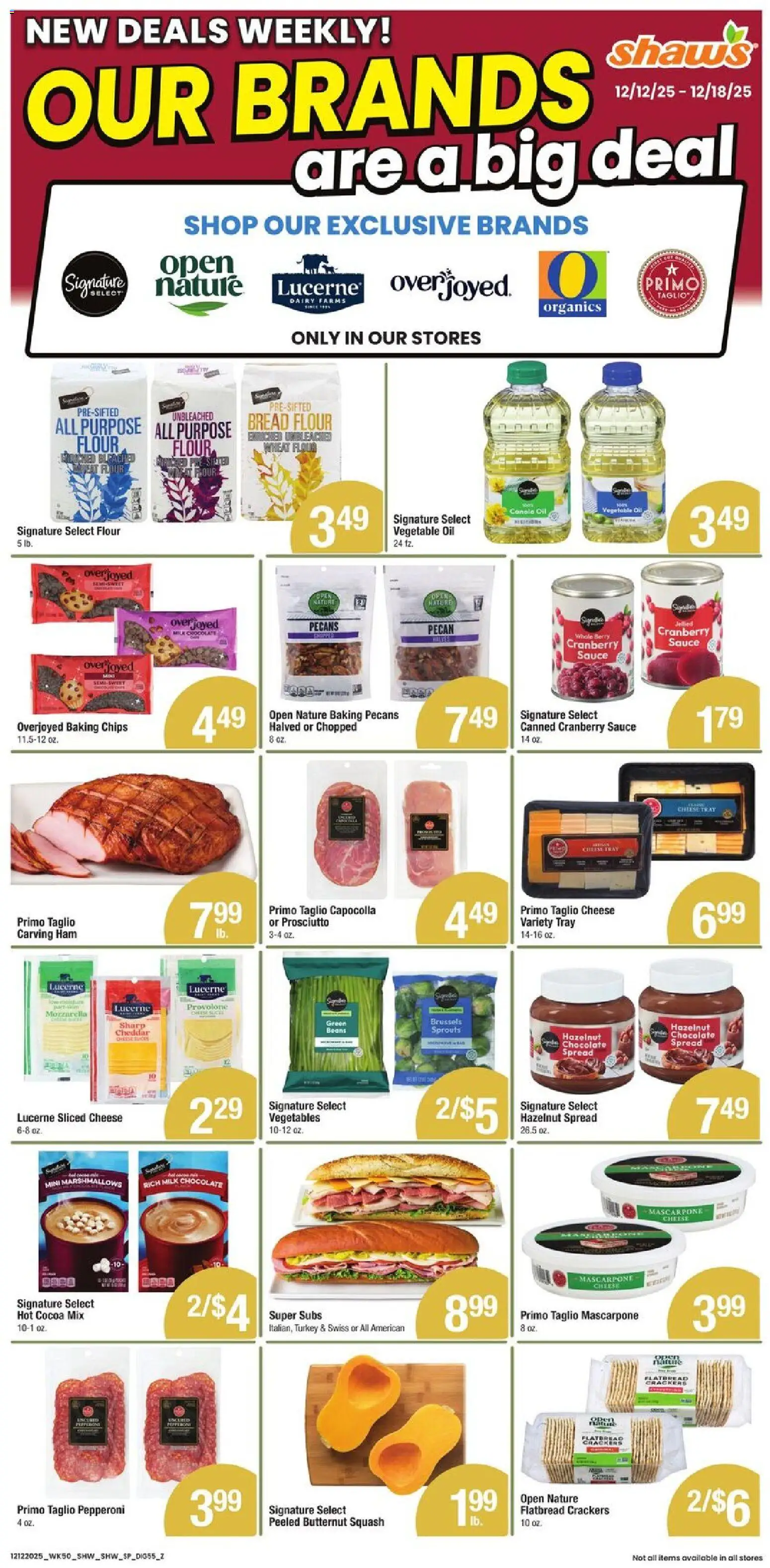 Shaw's Weekly Ad - RI - valid from 12.12.2025 | Page: 5 | Products: Squash, Bread, Chocolate, Vegetables