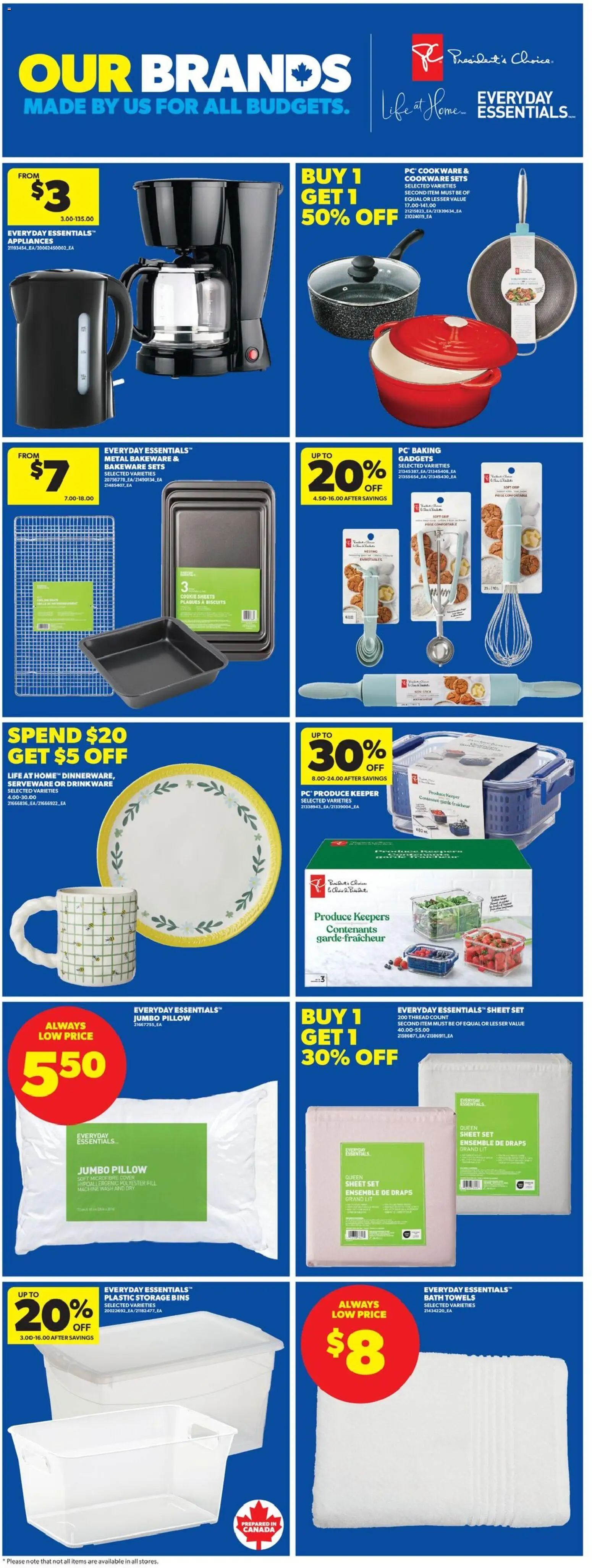 Real Canadian Superstore flyer valid from 22.01.2026 | Page: 10 | Products: Cap, Pillow, Bath