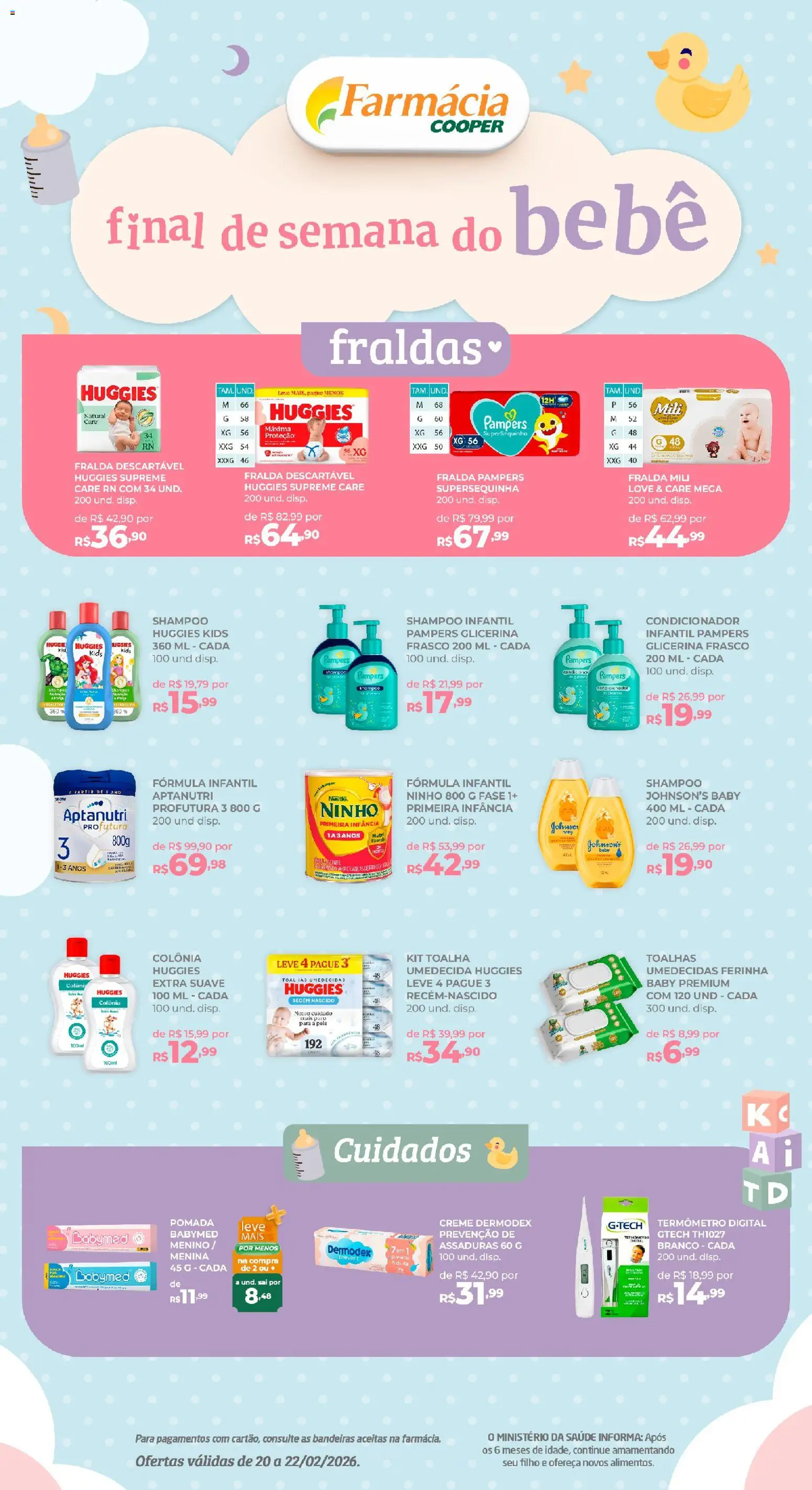 Cooper Folheto - válido de 20.02.2026 | Página: 1 | Produtos: Fragrância, Condicionador, Fórmula infantil, Fraldas