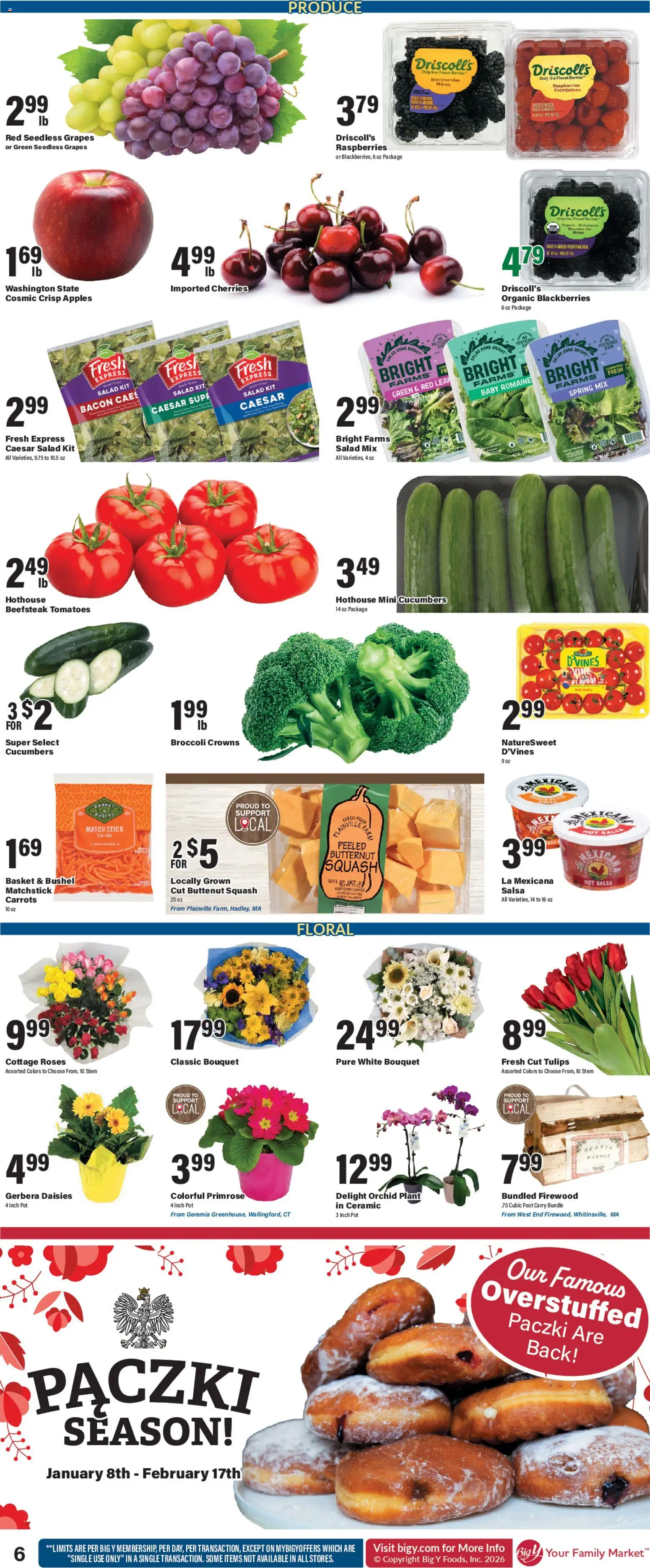 Big Y Weekly Ad - valid from 22.01.2026 | Page: 10 | Products: Berries, Crowns, Tomatoes, Cucumbers