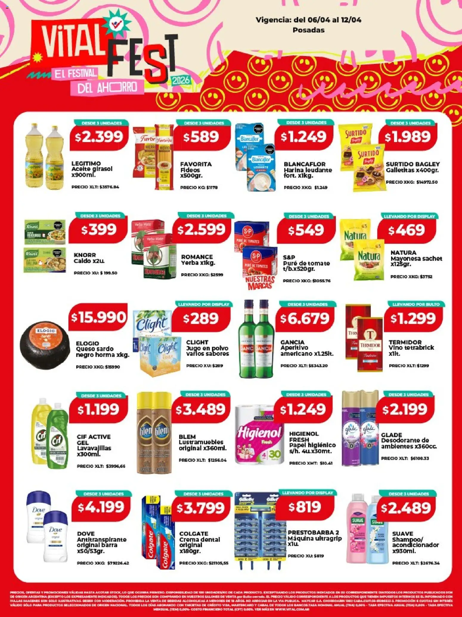 Vital - Ofertas - Posadas │ válido desde el 06.04.2026 | Página: 1 | Productos: Lavavajillas, Harina, Yerba, Desodorante