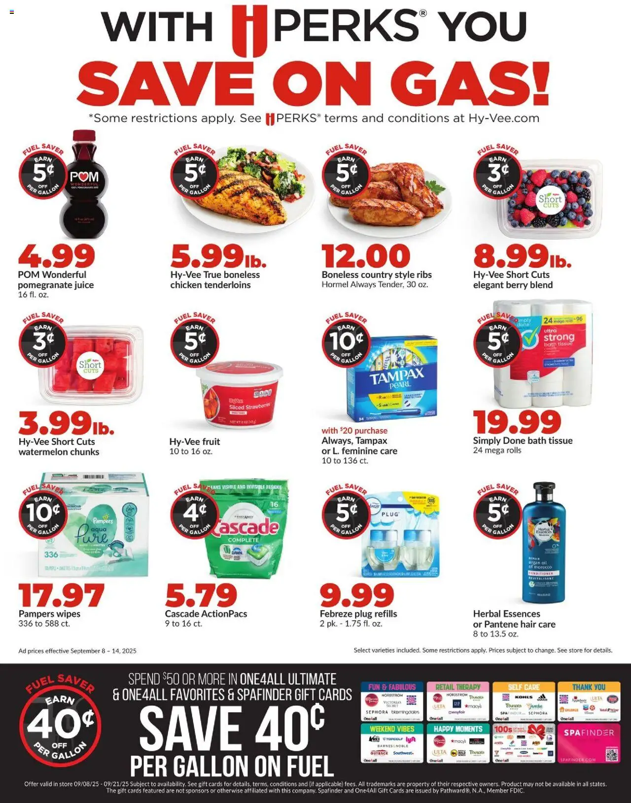 HyVee Weekly Ad - valid from 08.09.2025 | Page: 7 | Products: Oil, Juice, Strawberries, Watermelon