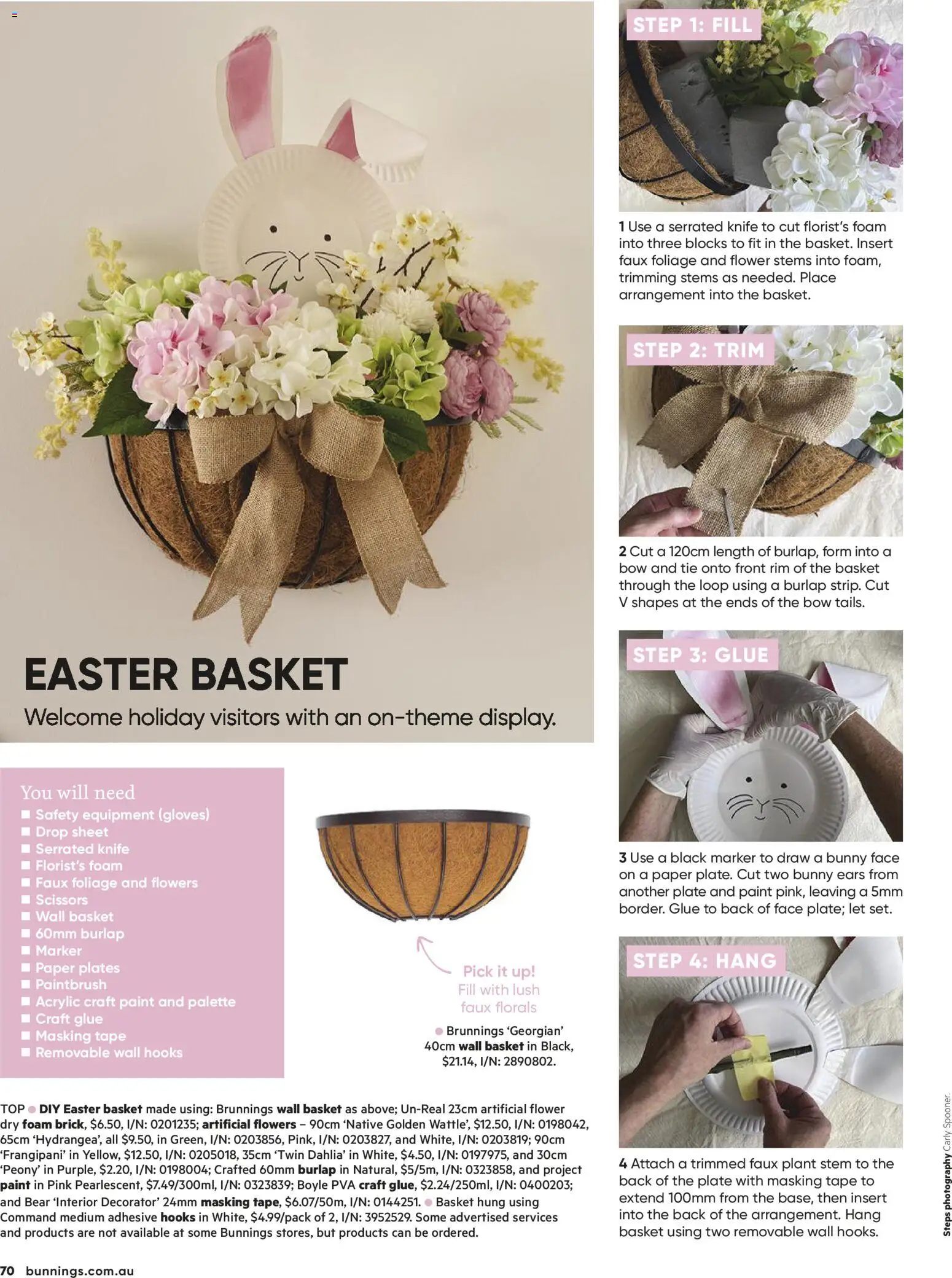 Bunnings Warehouse catalogue - valid from 01.03.2026 | Page: 70 | Products: Basket, Tie, Gloves, Glue