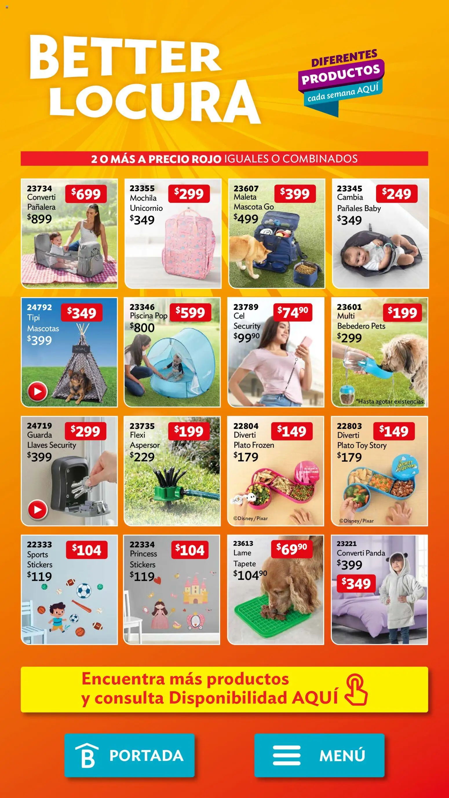 Nuevas ofertas de Betterware válidas en toda la República Mexicana desde el 03.11.2025. ¡Encuentra las mejores ofertas en Betterware campaña 11 2025! | Página: 119 | Productos: Mochila, Maleta, Pañales, Tapete