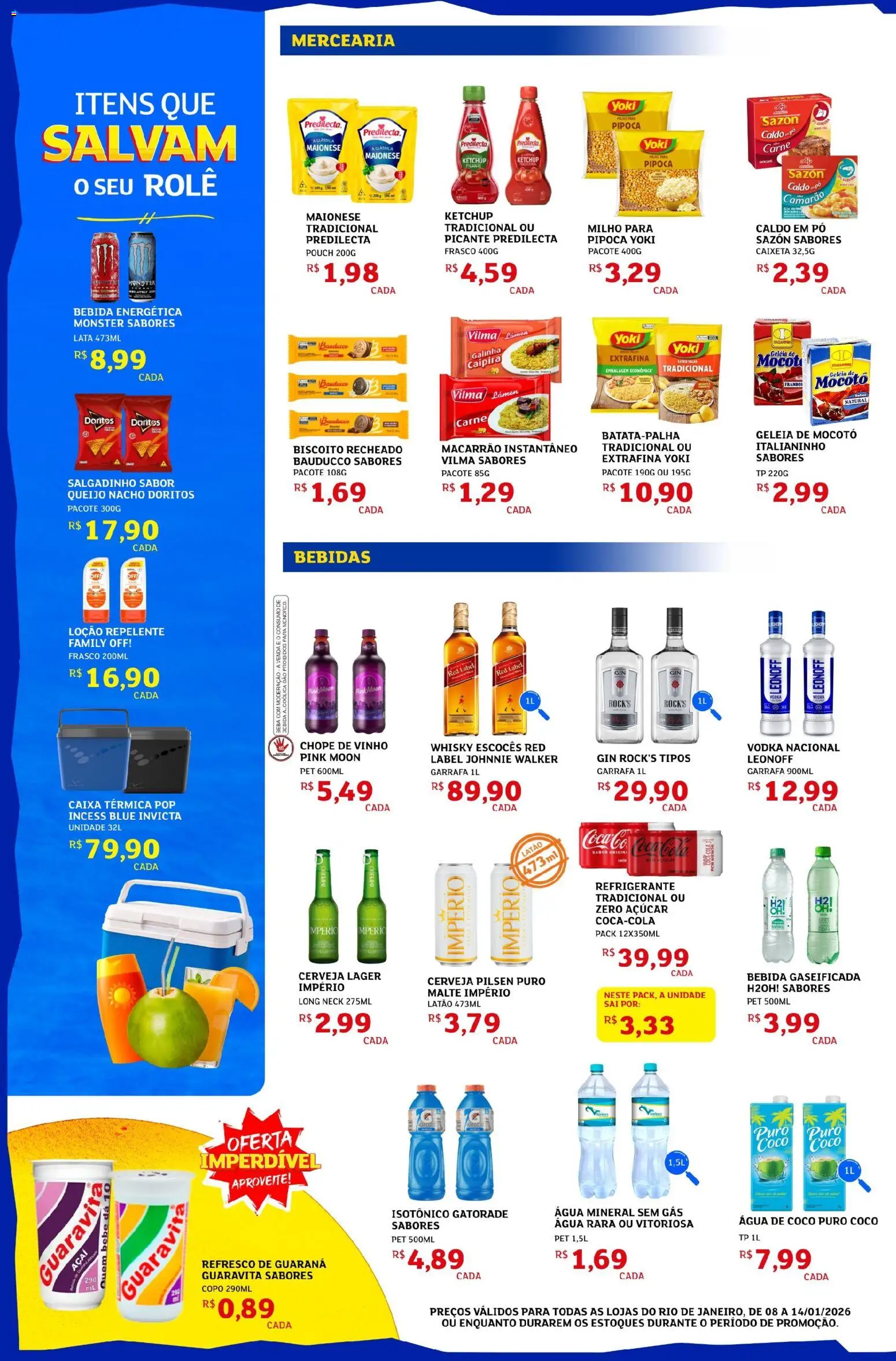 Assaí Atacadista Folheto - válido de 08.01.2026 | Página: 2 | Produtos: Whisky, Repelente, Isotônico, Pipoca