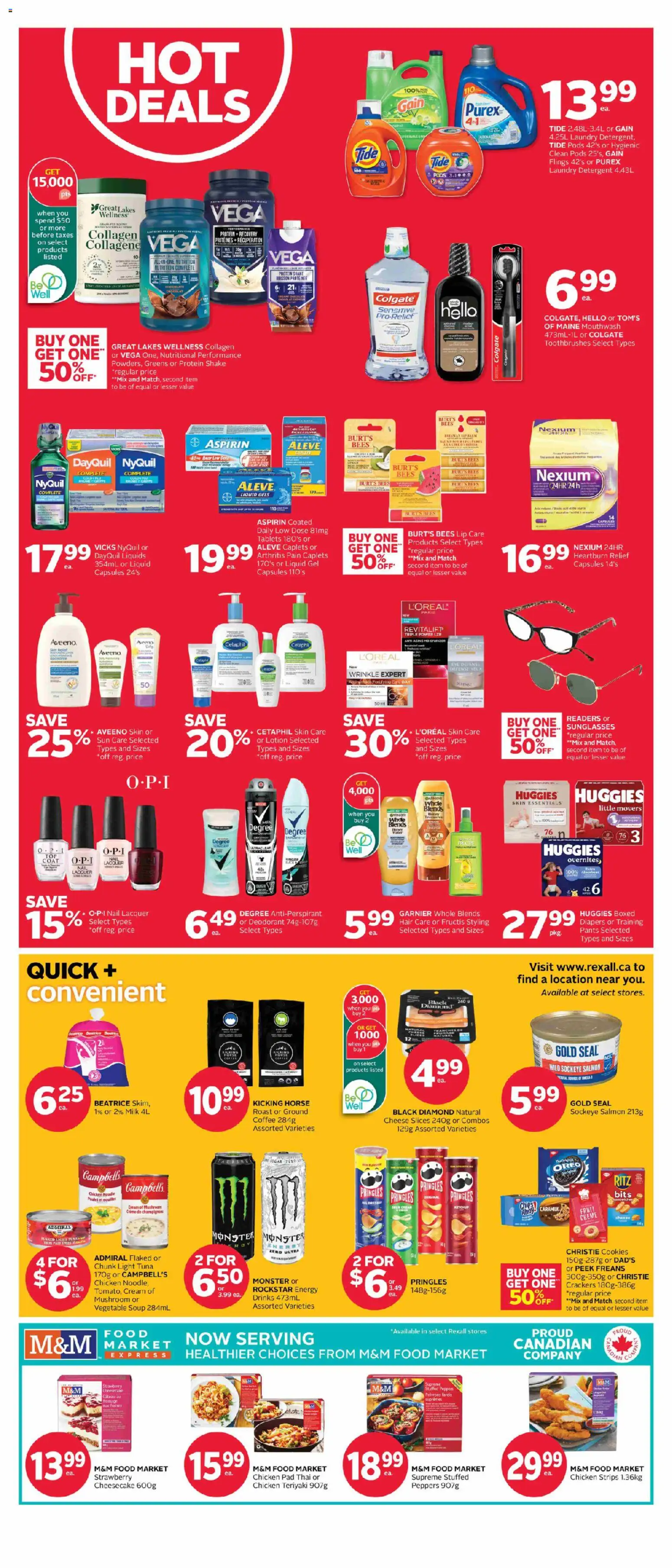Rexall flyer valid from 02.01.2026 | Page: 3 | Products: Ketchup, Milk, Cheese, Chocolate