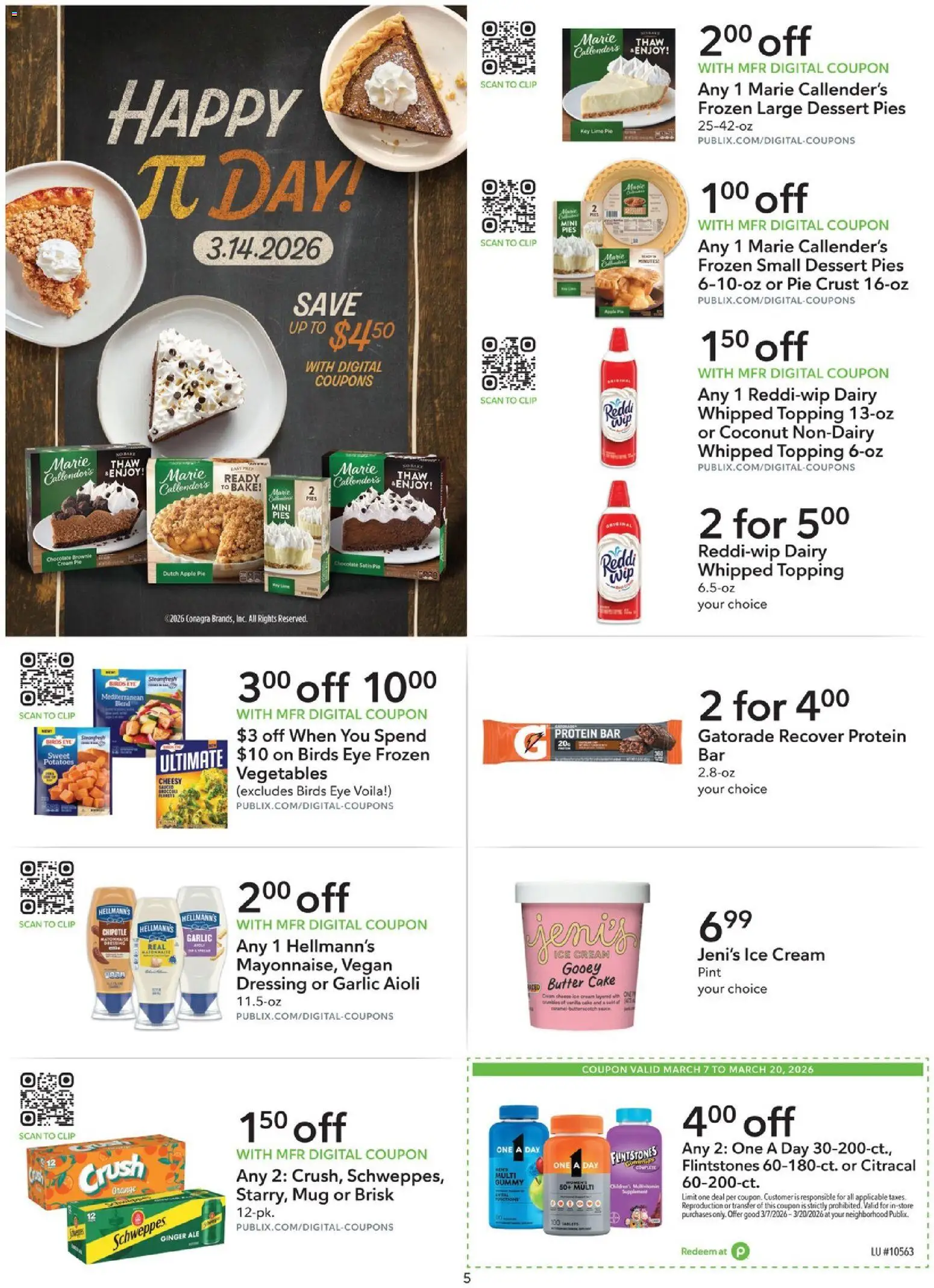 Publix Extra Savings - valid from 07.03.2026 | Page: 5 | Products: Clip, Cheese, Ice cream, Lime