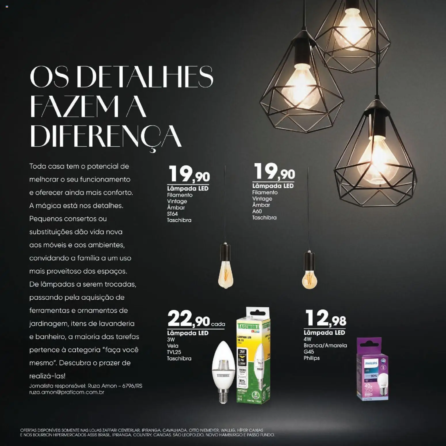 Zaffari Folheto - válido de 12.03.2026 | Página: 2 | Produtos: Lâmpada, Faca, Bourbon, Lâmpada led