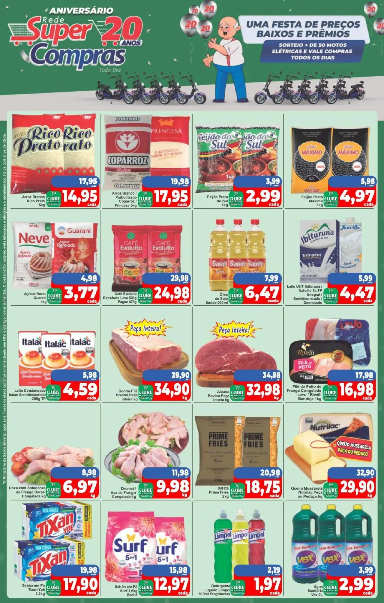 Rede Super Compras Folheto - válido de 07.08.2025 | Página: 2 | Produtos: Sabão, Asa de frango, Batata, Leite condensado