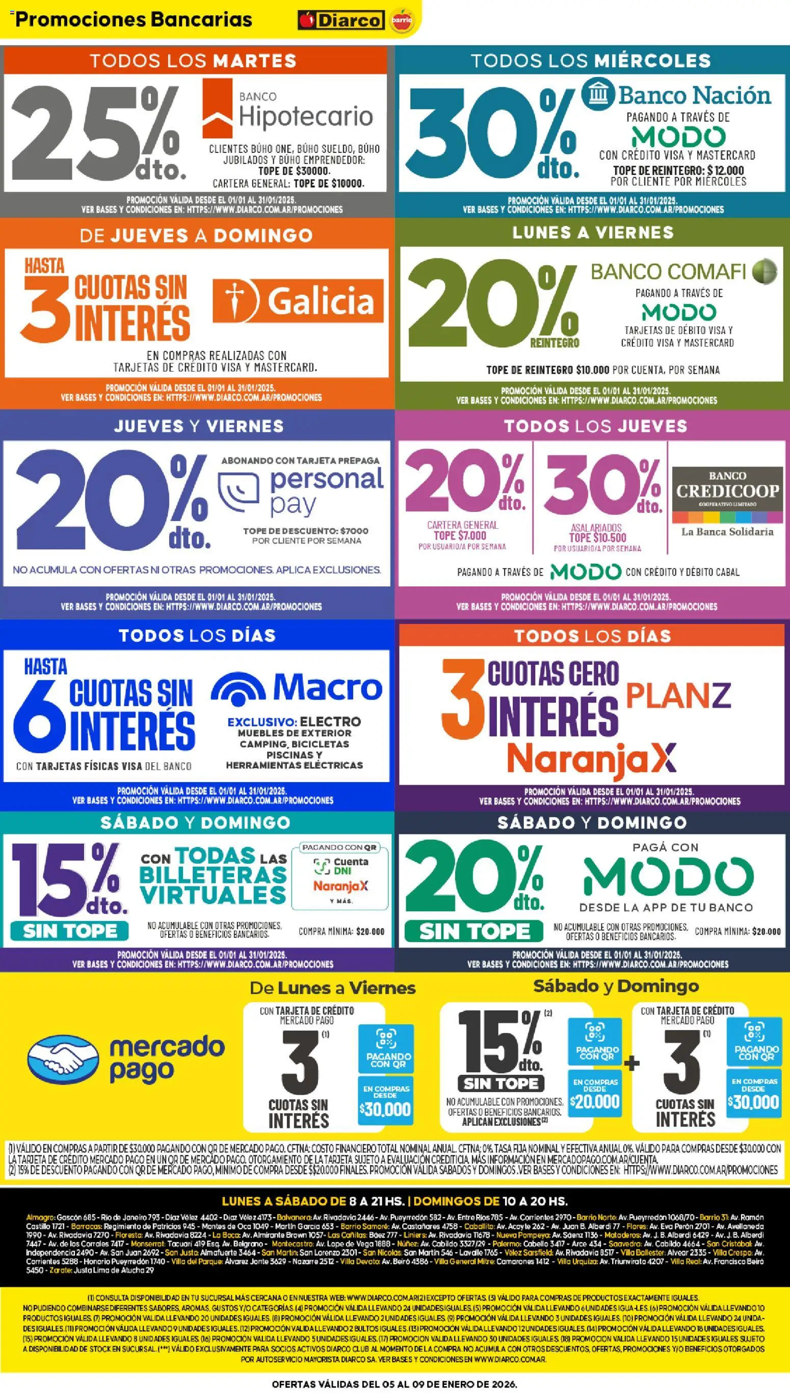 Diarco - Ofertas Diarco Barrio │ válido desde el 05.01.2026 | Página: 11 | Productos: Cartera, Banco, Lima, General