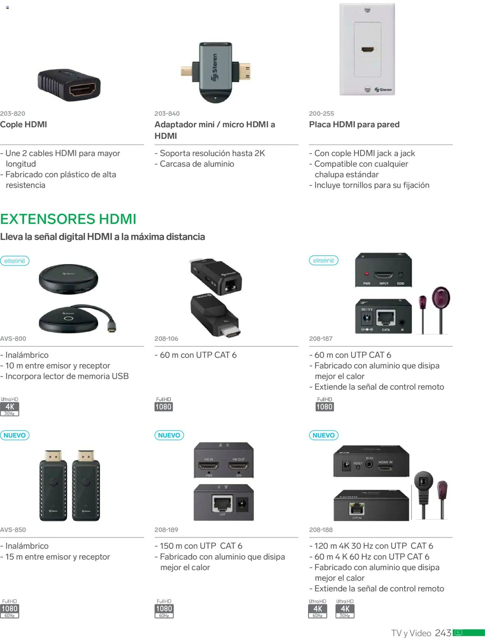 Nuevas ofertas de Steren válidas en toda la República Mexicana desde el 01.01.2026. ¡Encuentra las mejores ofertas en Steren catálogo! | Página: 255 | Productos: Usb, Control remoto, Adaptador, Video