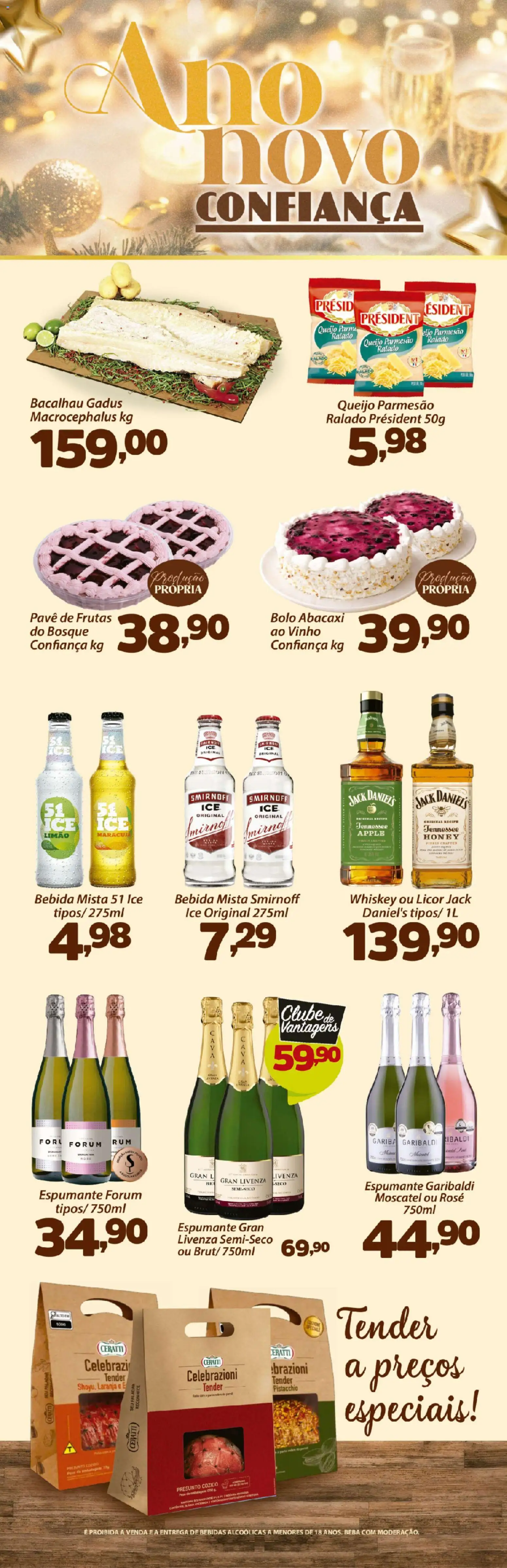 Confiança Folheto - válido de 30.12.2025 | Página: 5 | Produtos: Licor, Presunto, Bolo, Bebida