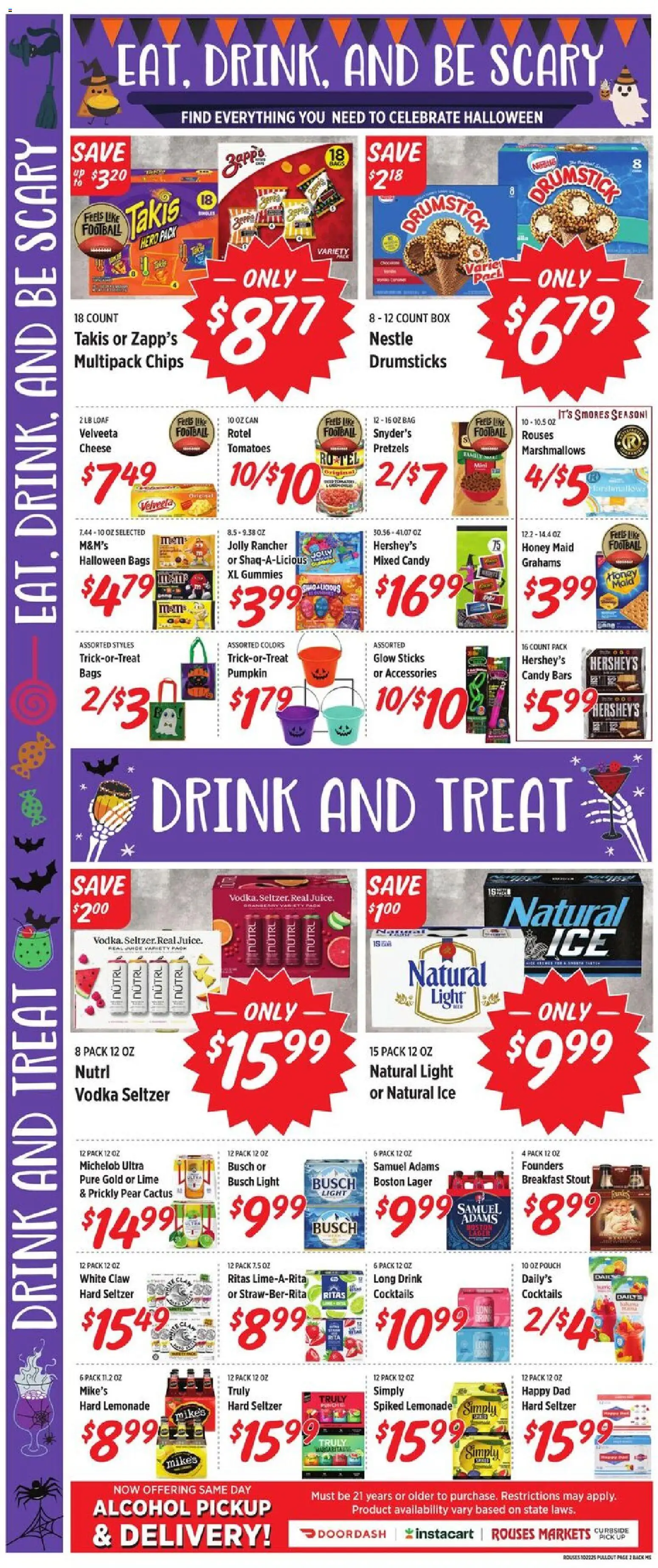 Rouses Weekly Ad - MS - valid from 22.10.2025 | Page: 6 | Products: Box, Cheese, Chips, Vodka